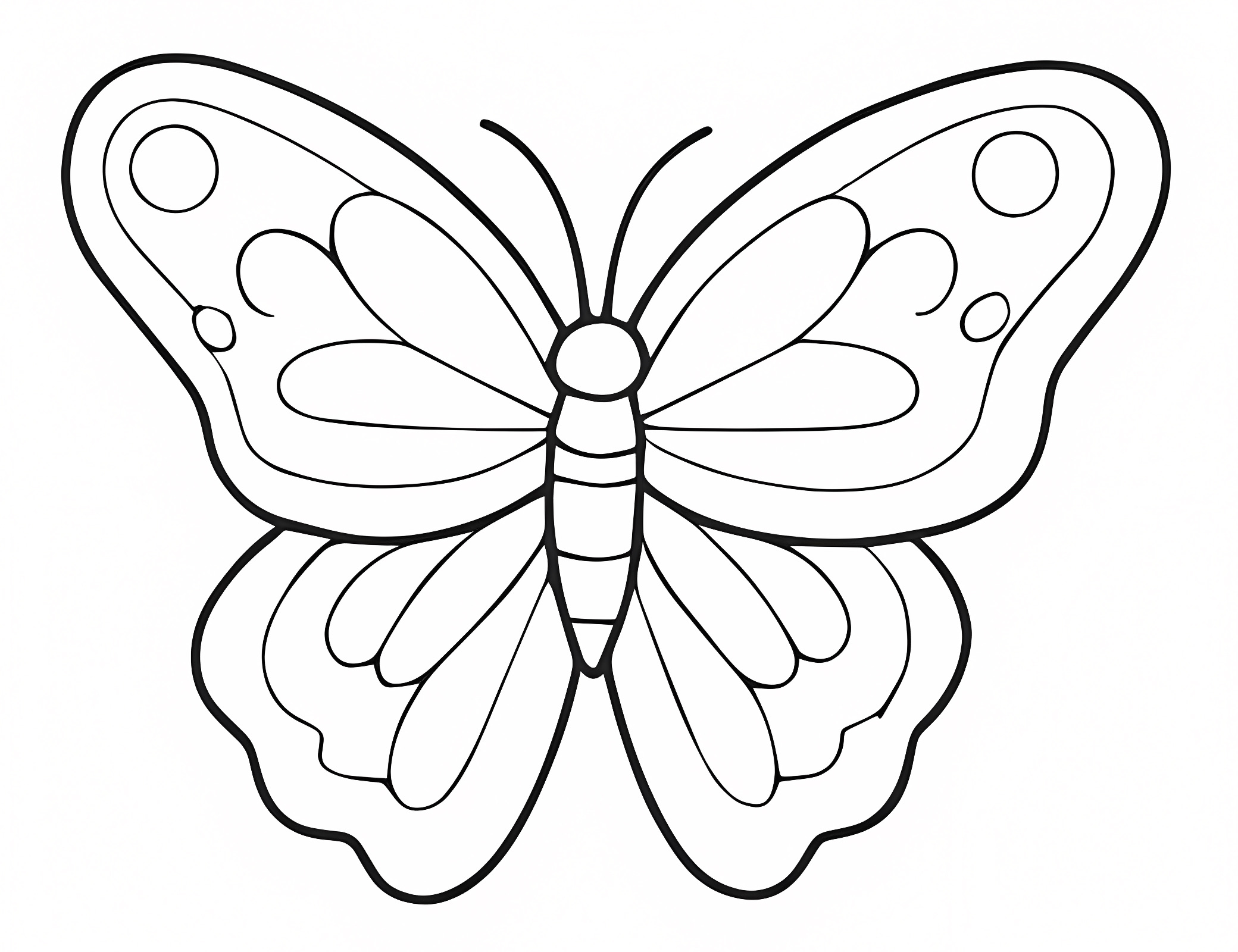 Papillon magnifique mignon — Coloriage à imprimer gratuit