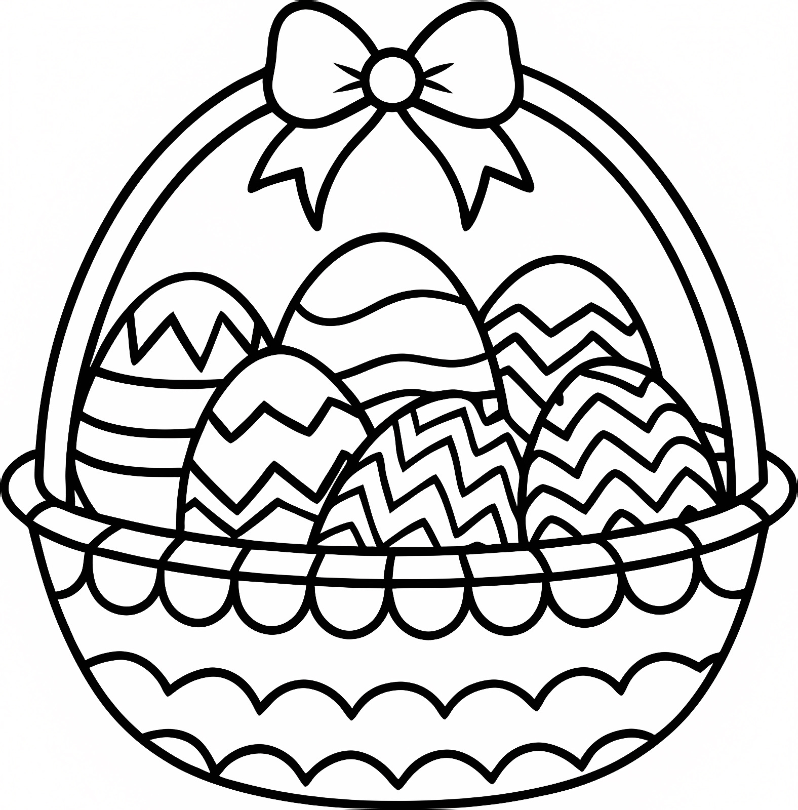 Chasse aux œufs — Coloriage à imprimer gratuit