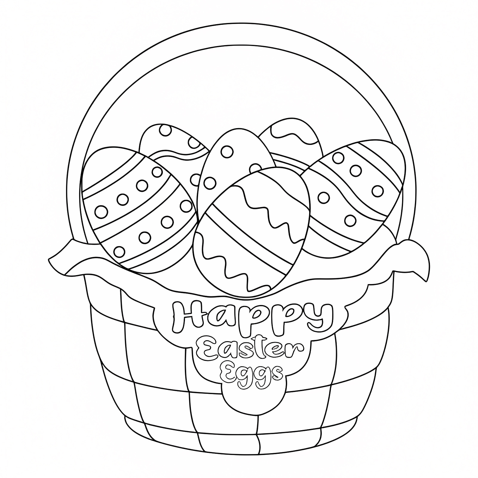 Lapin de Pâques — Coloriage à imprimer gratuit