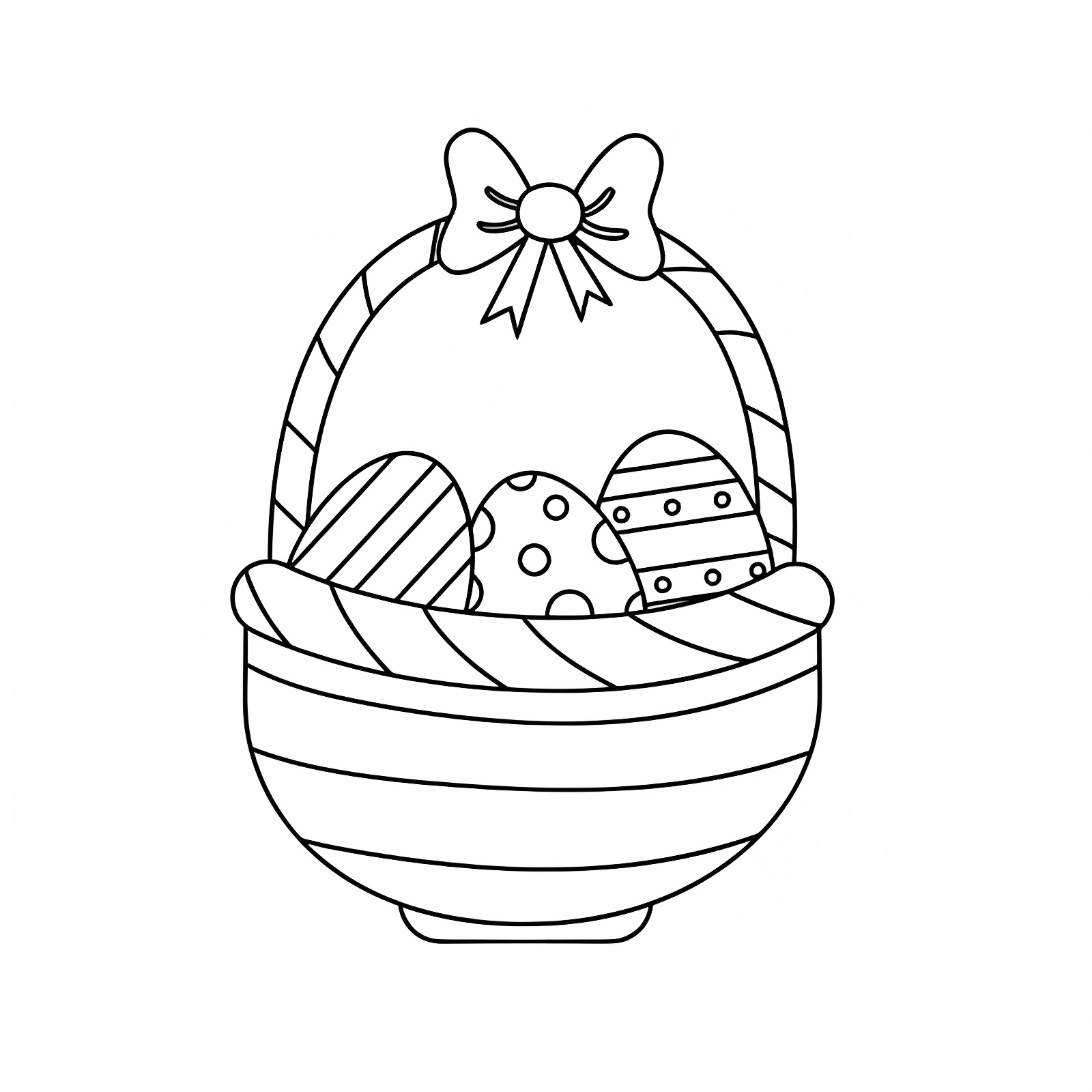 Chasse aux œufs — Coloriage à imprimer gratuit