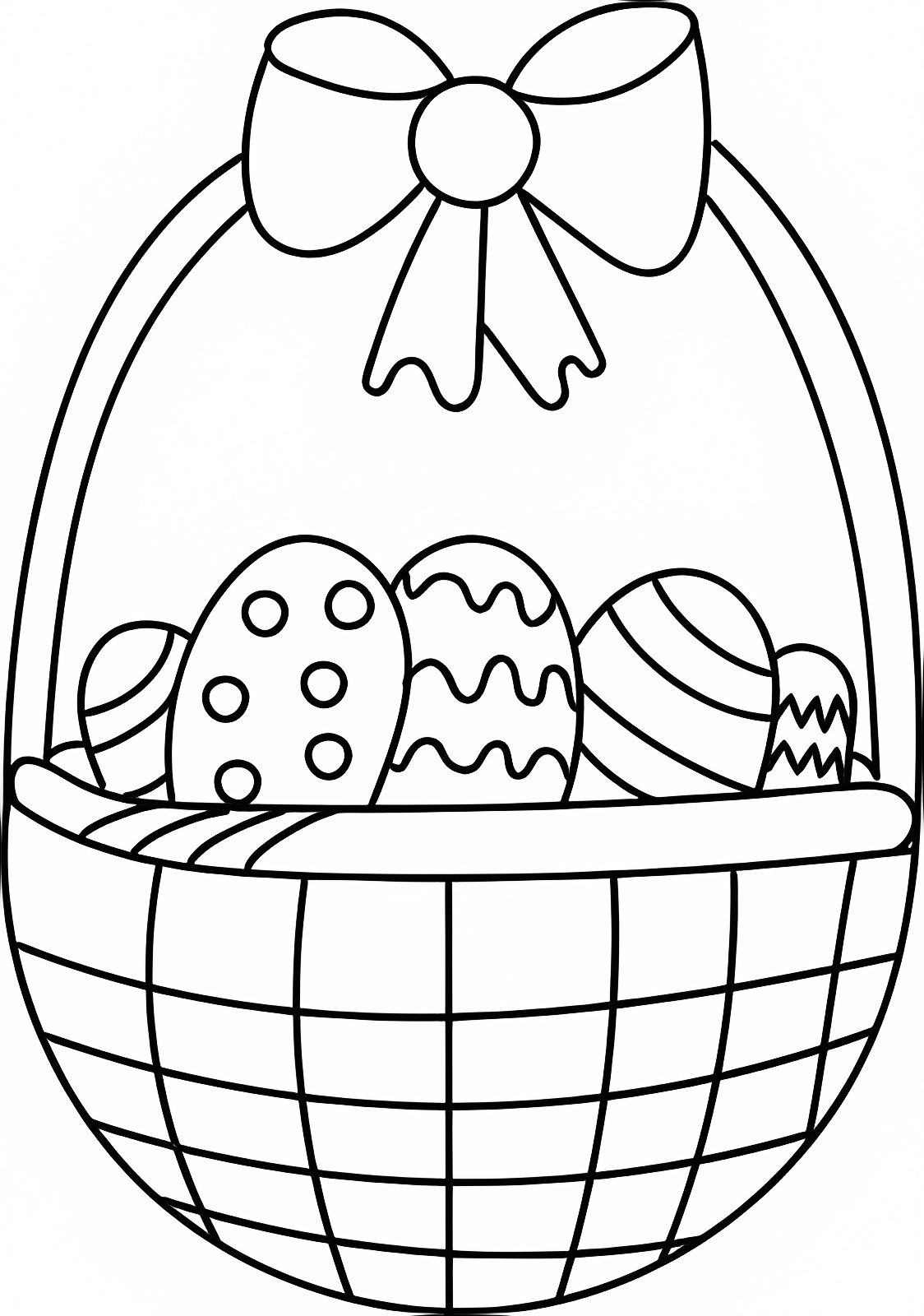 Nid de Pâques — Coloriage à imprimer gratuit