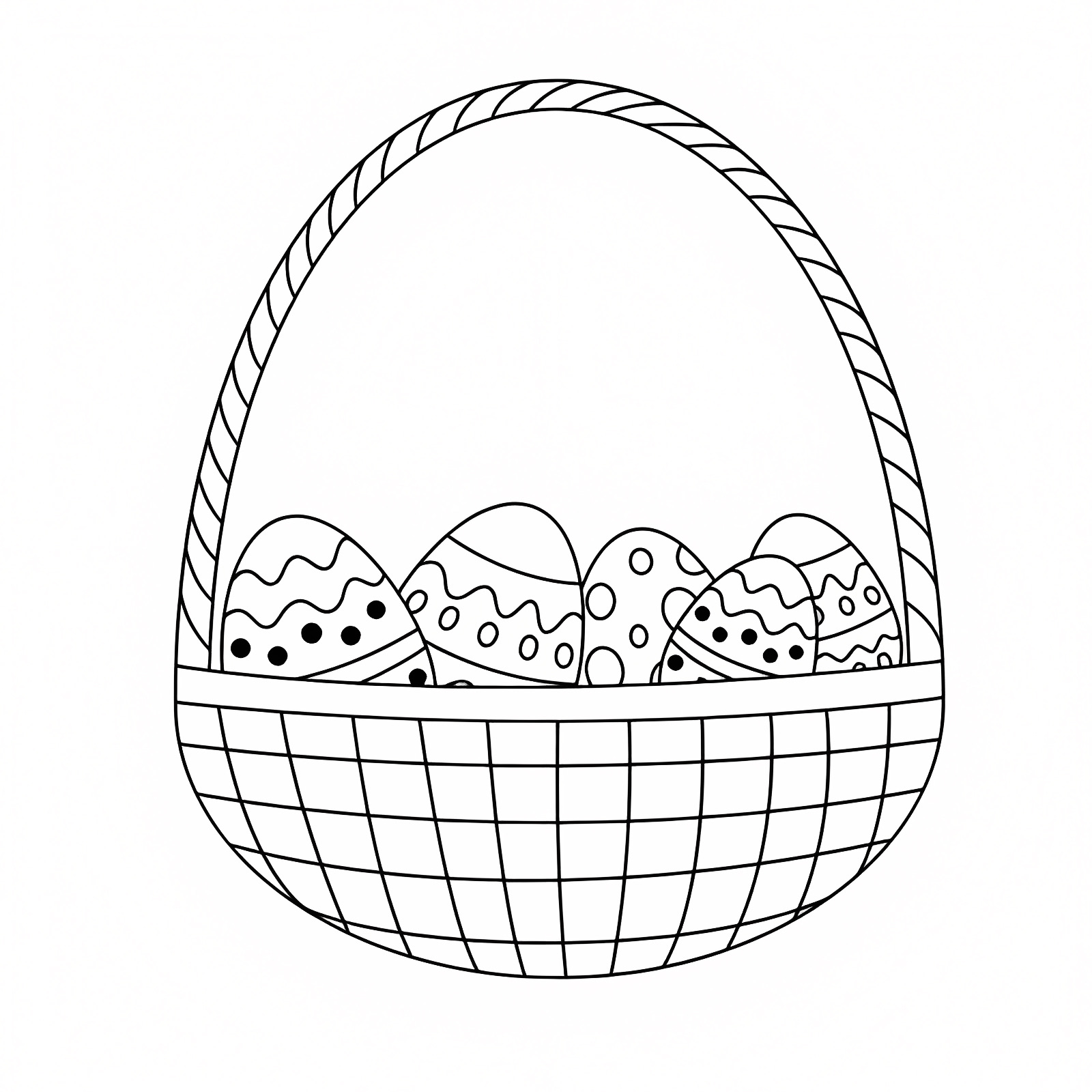 Joyeuses Pâques — Coloriage à imprimer gratuit