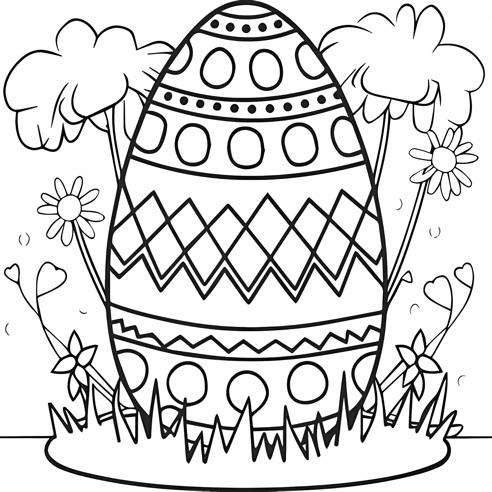 Œufs décorés — Coloriage à imprimer gratuit