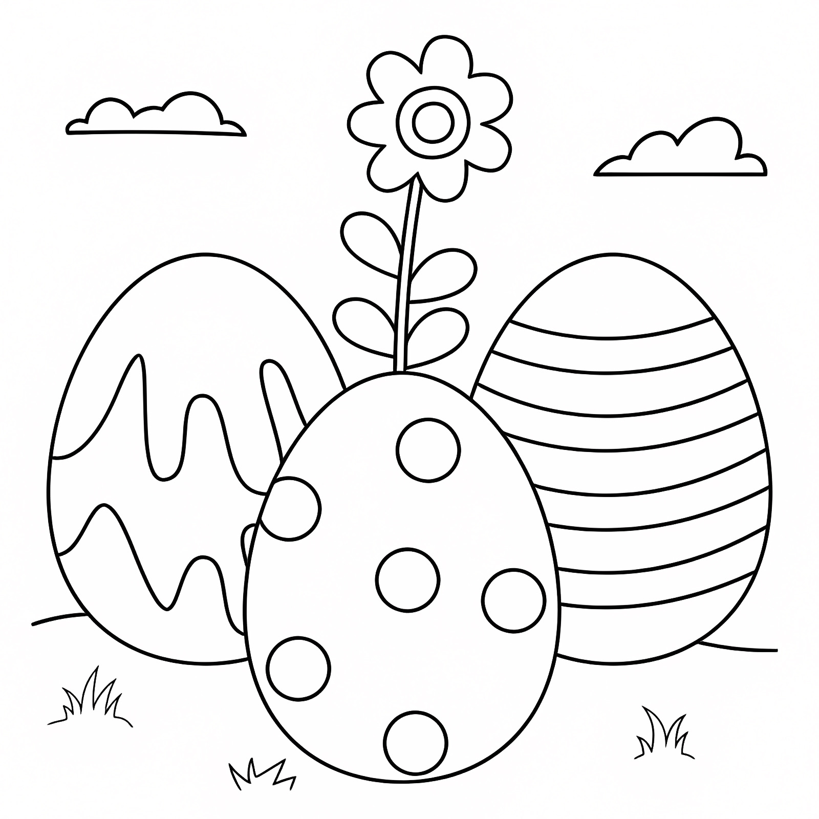 Lapin avec panier — Coloriage à imprimer gratuit