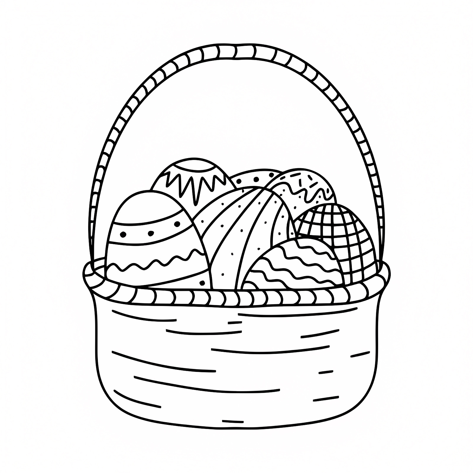 Joyeuses Pâques — Coloriage à imprimer gratuit