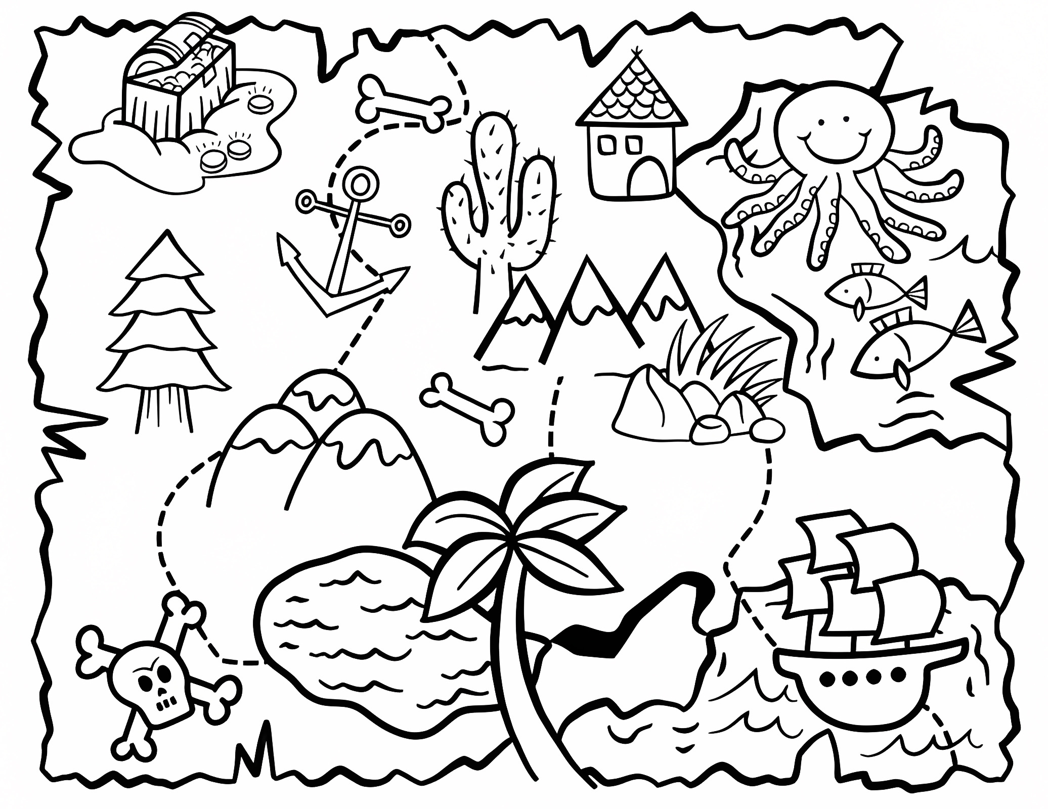 Globe and geography — Free printable coloring page