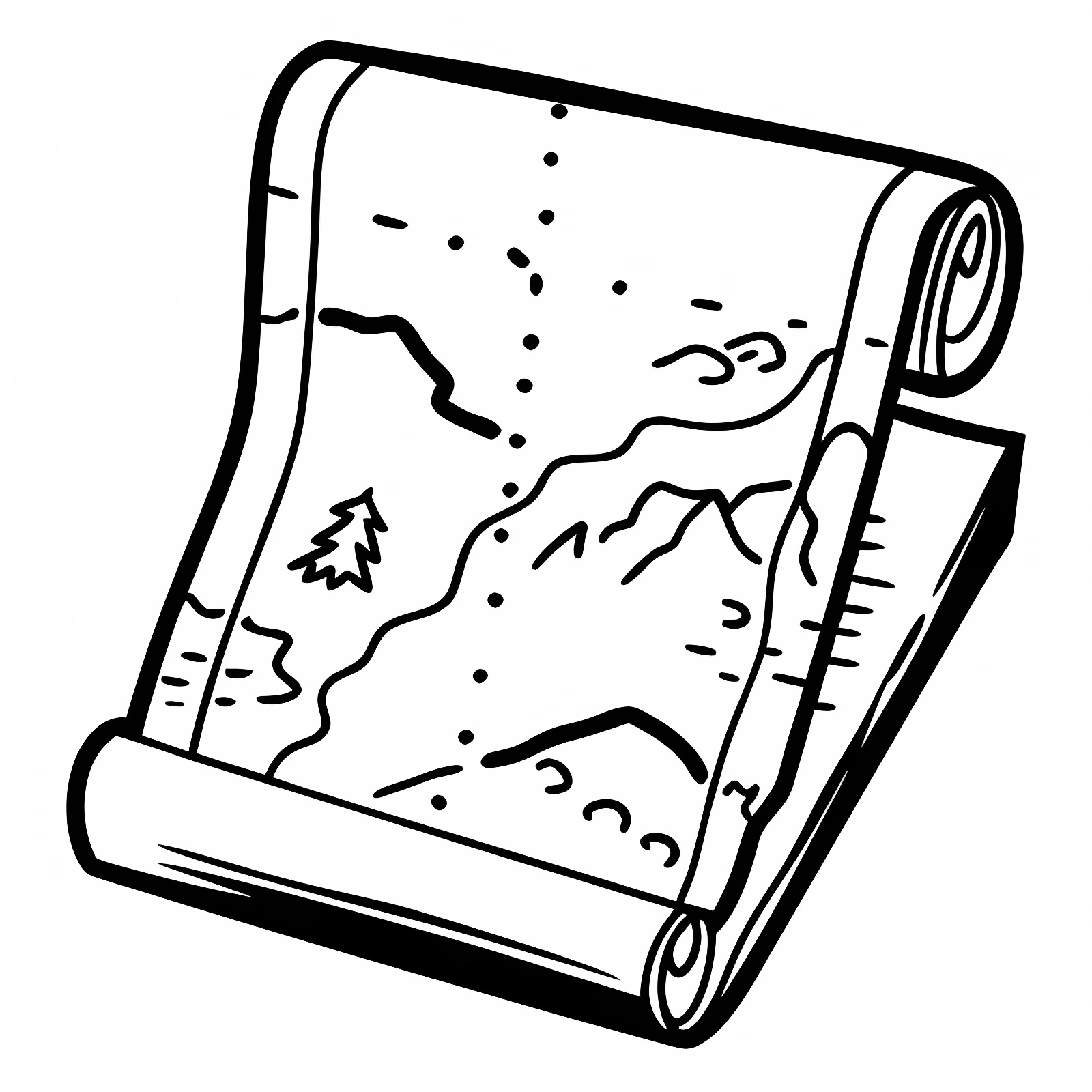 Hidden treasure to find — Free printable coloring page