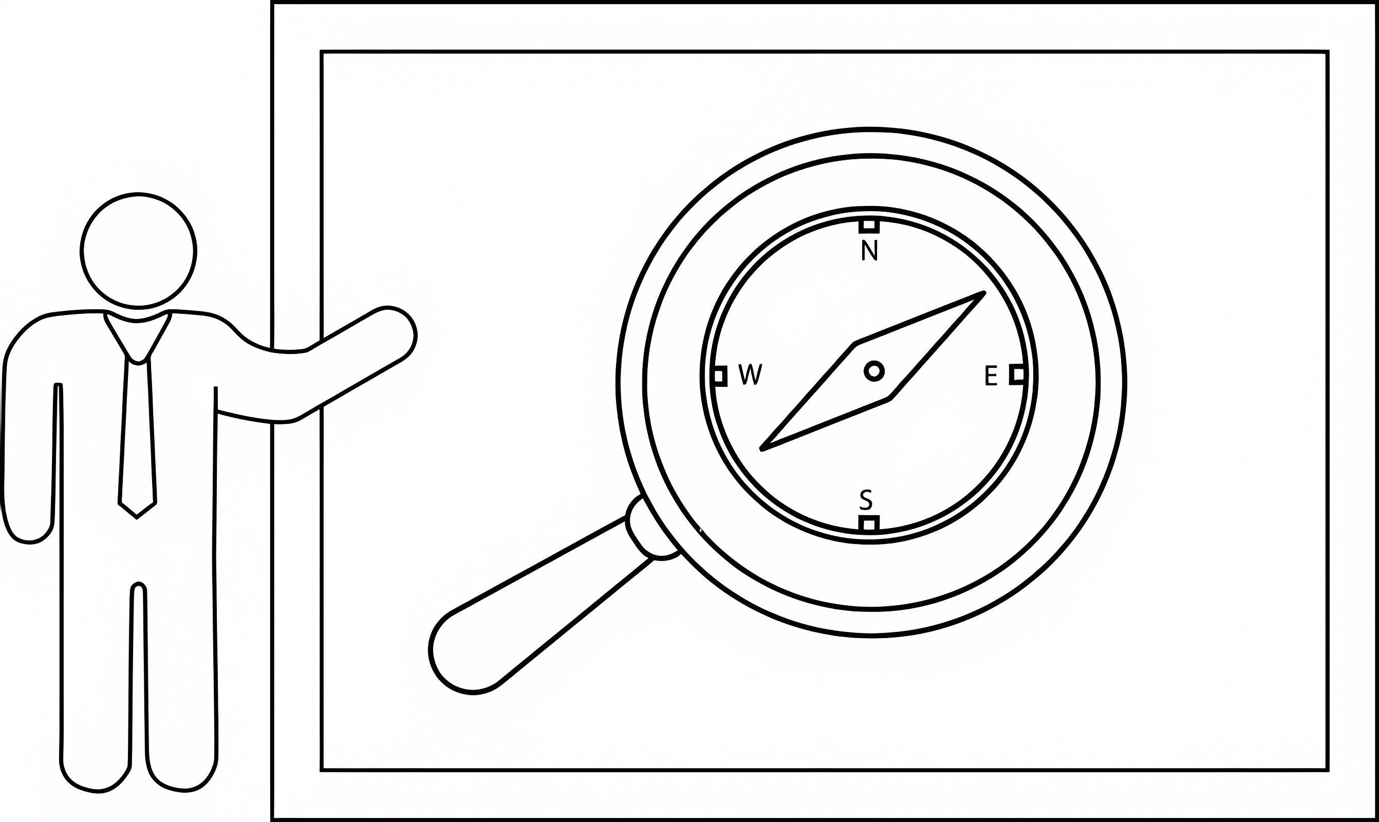 Compass and navigation — Free printable coloring page
