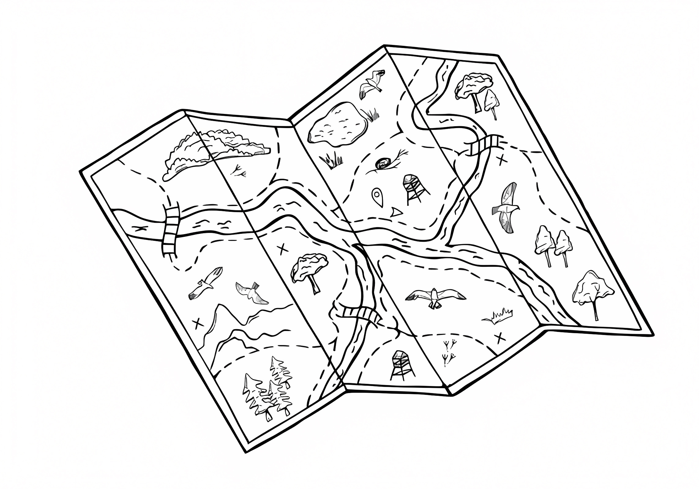 World map for little ones — Free printable coloring page