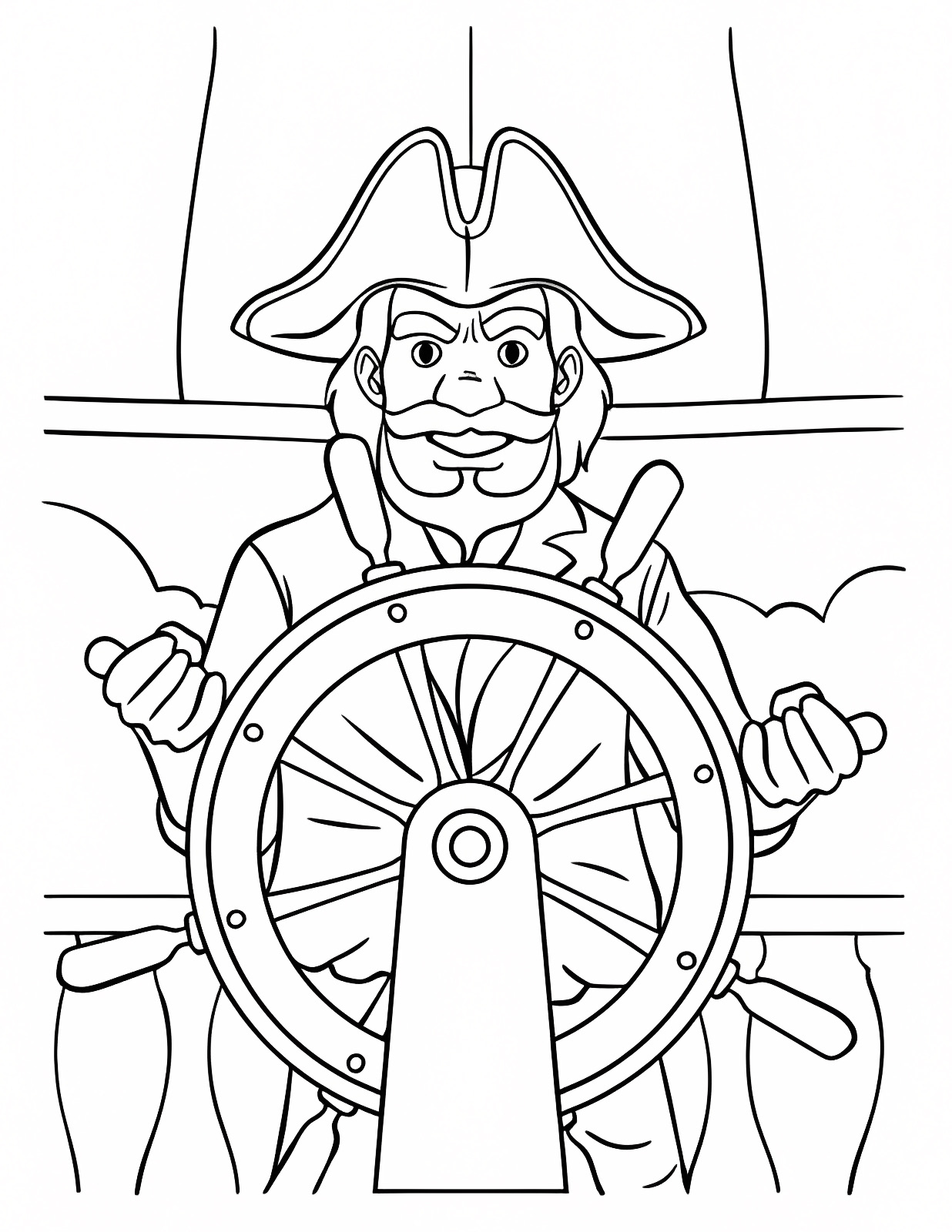 Capitaine pirate — Coloriage à imprimer gratuit