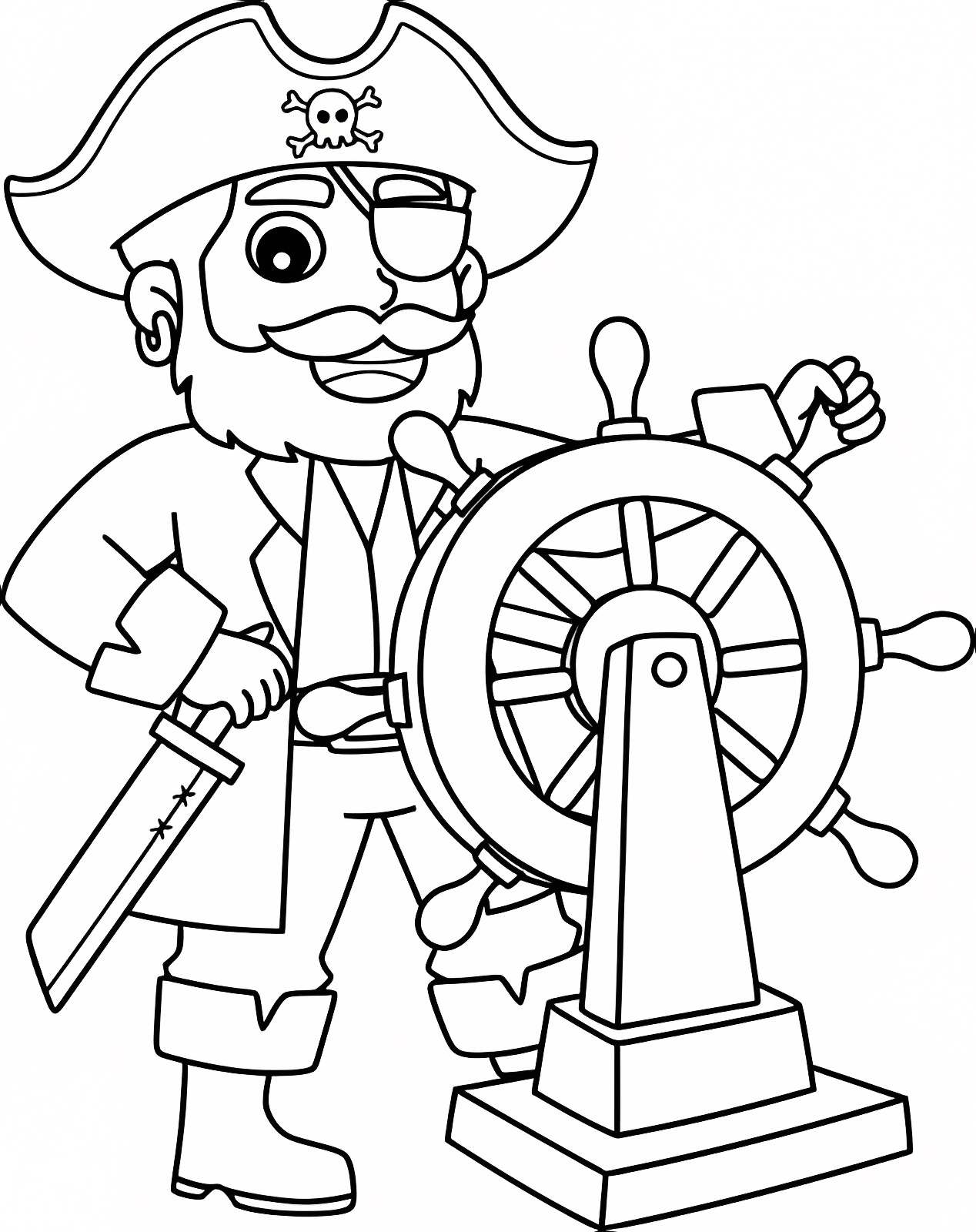 Bateau pirate — Coloriage à imprimer gratuit