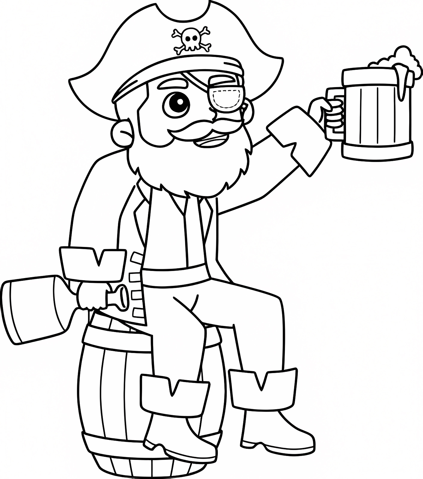 Petit pirate — Coloriage à imprimer gratuit