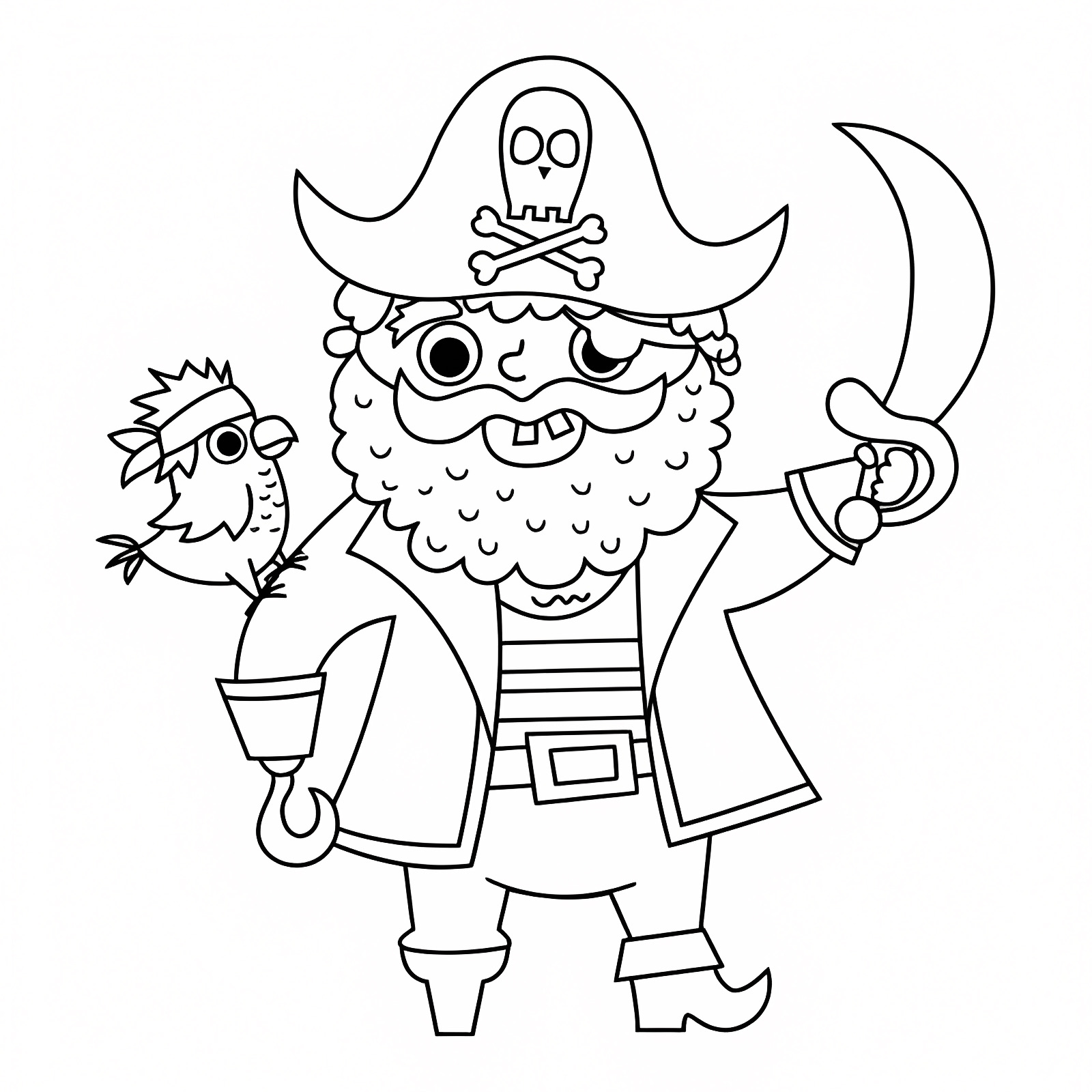 Bateau pirate — Coloriage à imprimer gratuit