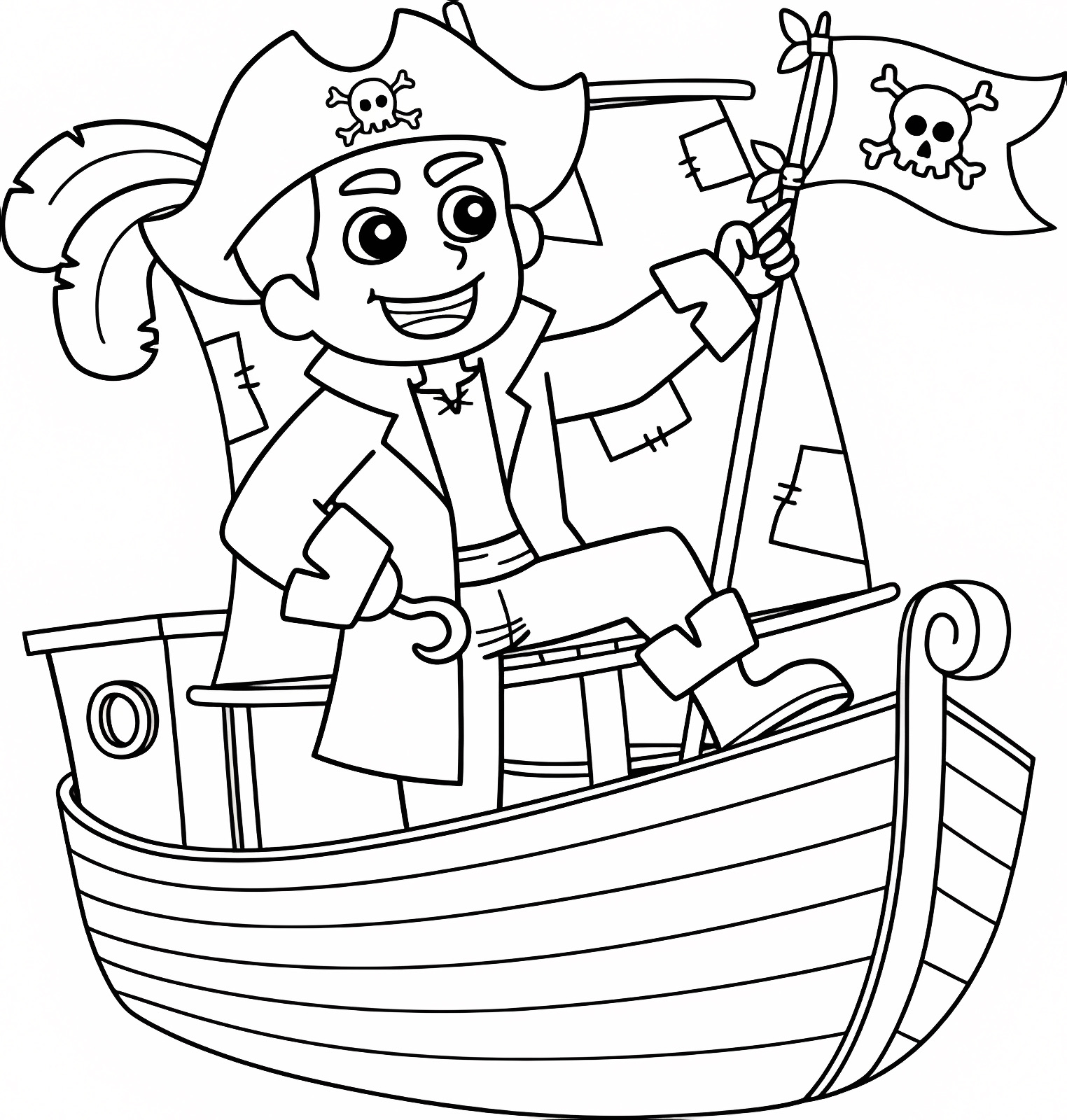 Petit pirate — Coloriage à imprimer gratuit