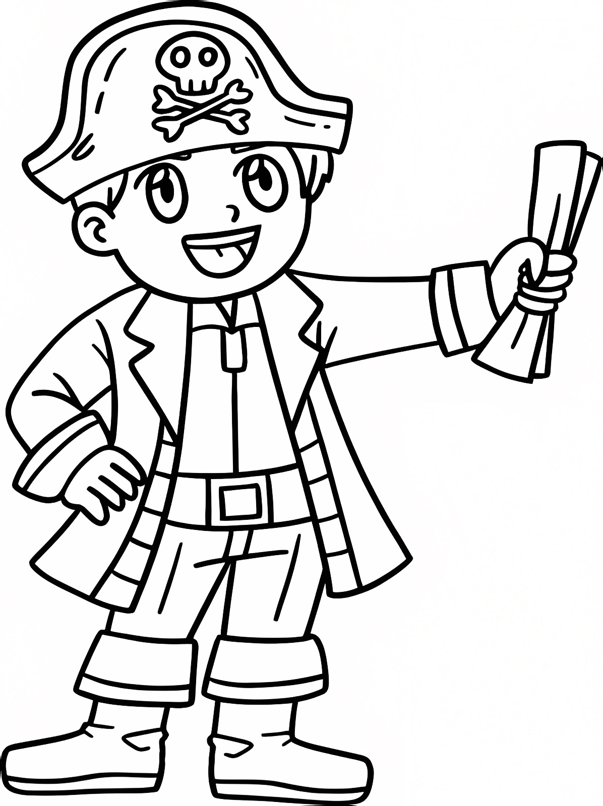 Bateau pirate — Coloriage à imprimer gratuit