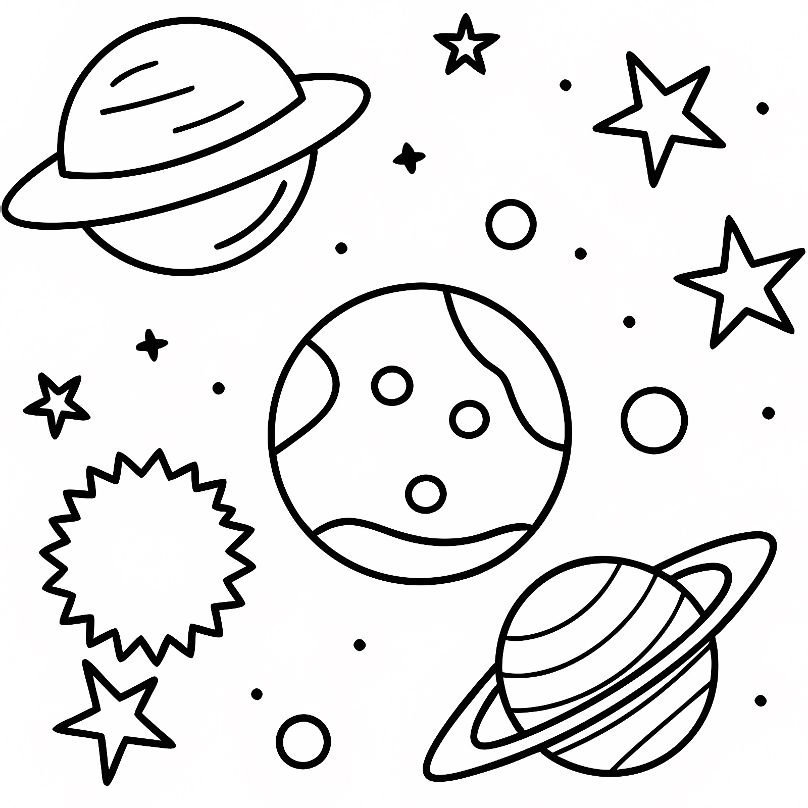 Astronaut on a mission — Free printable coloring page