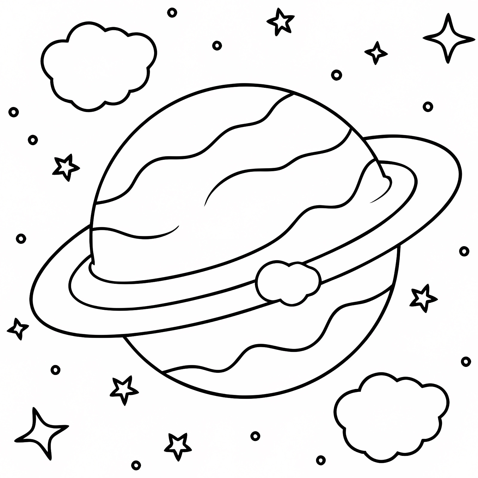 Mysterious galaxy — Free printable coloring page