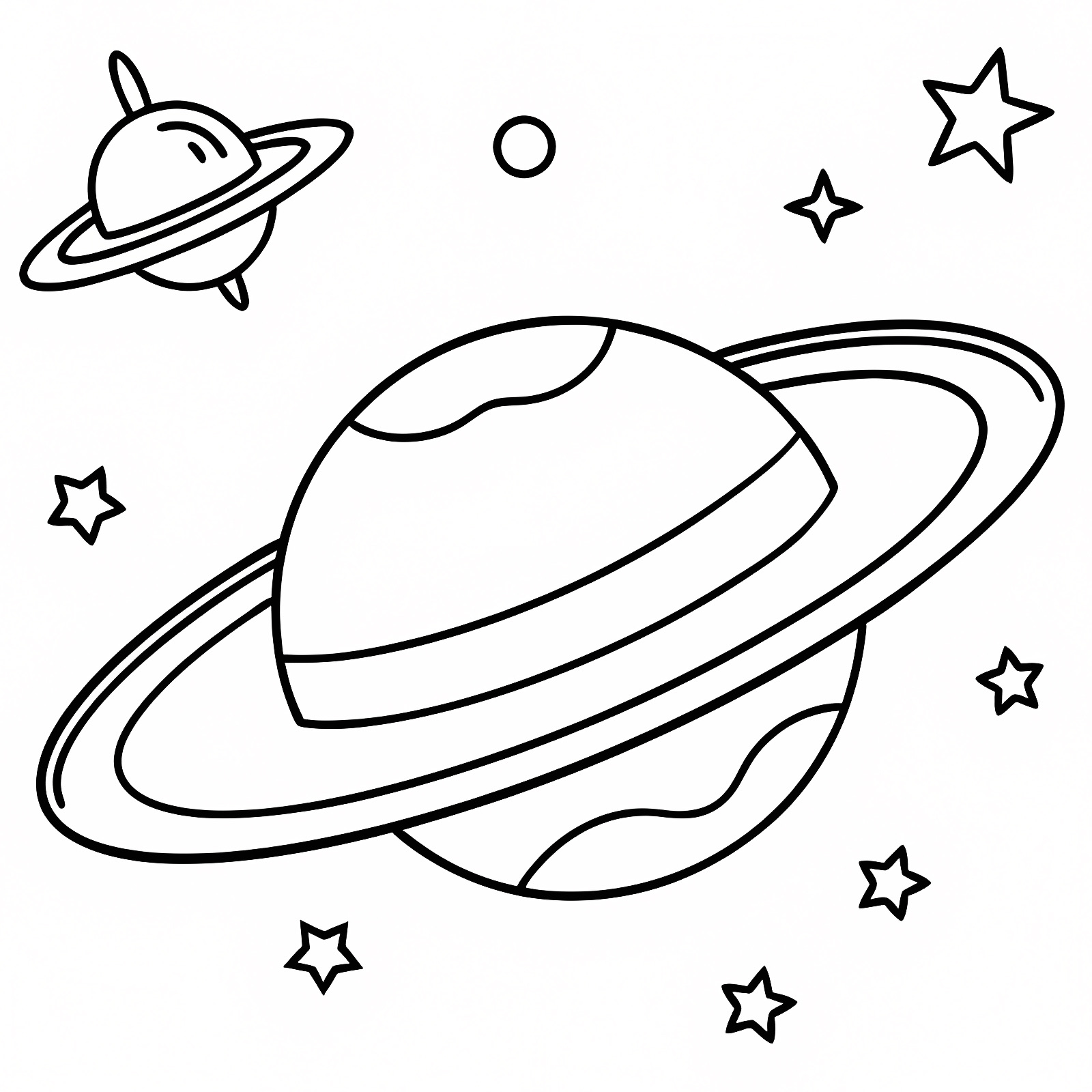 Space exploration — Free printable coloring page