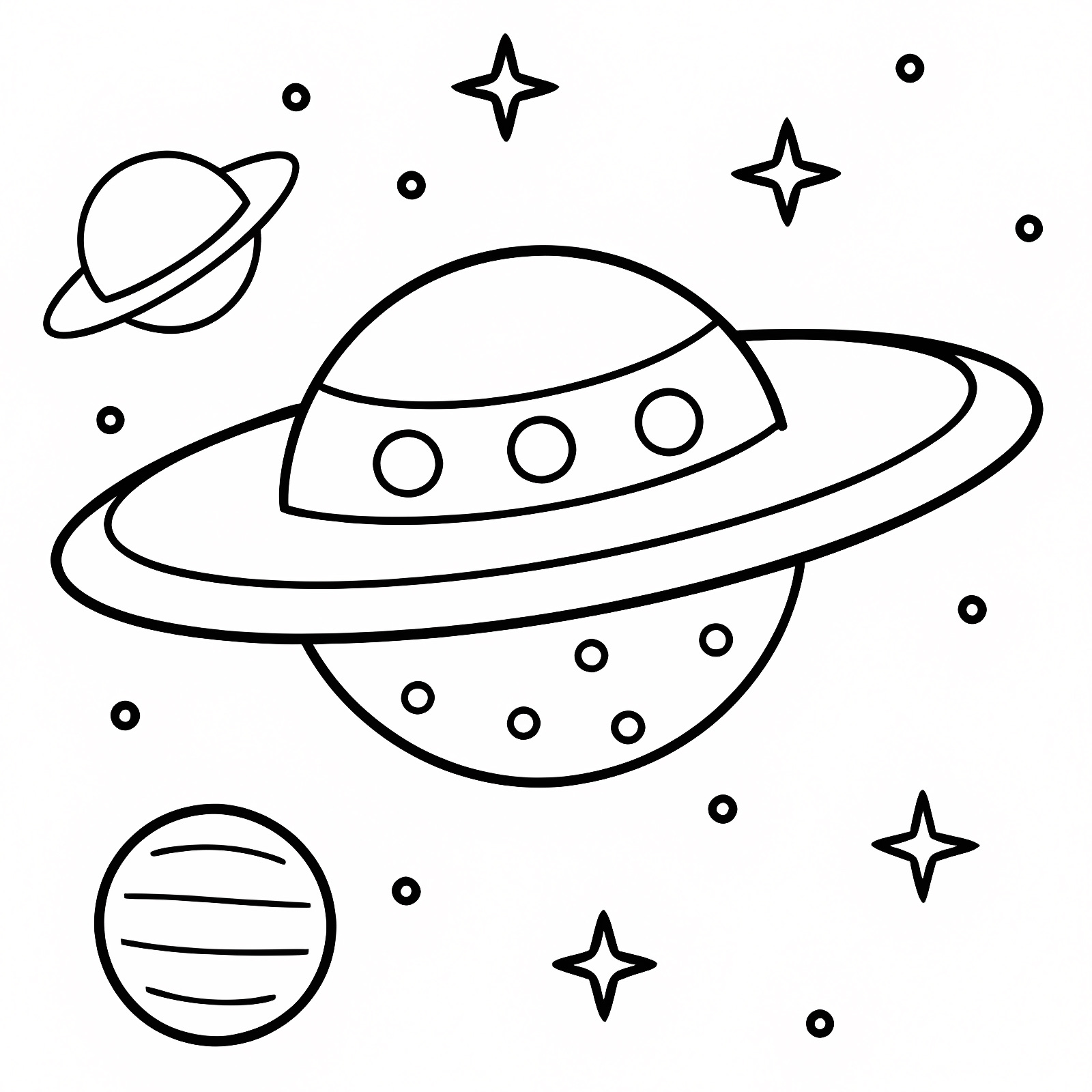 Colorful nebula to paint — Free printable coloring page