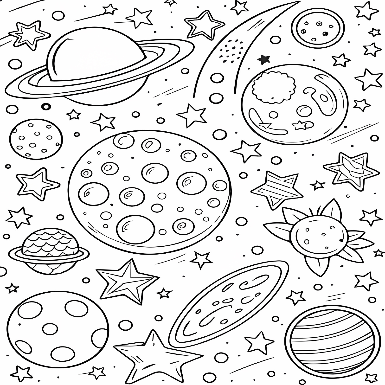 Astronaut on a mission — Free printable coloring page