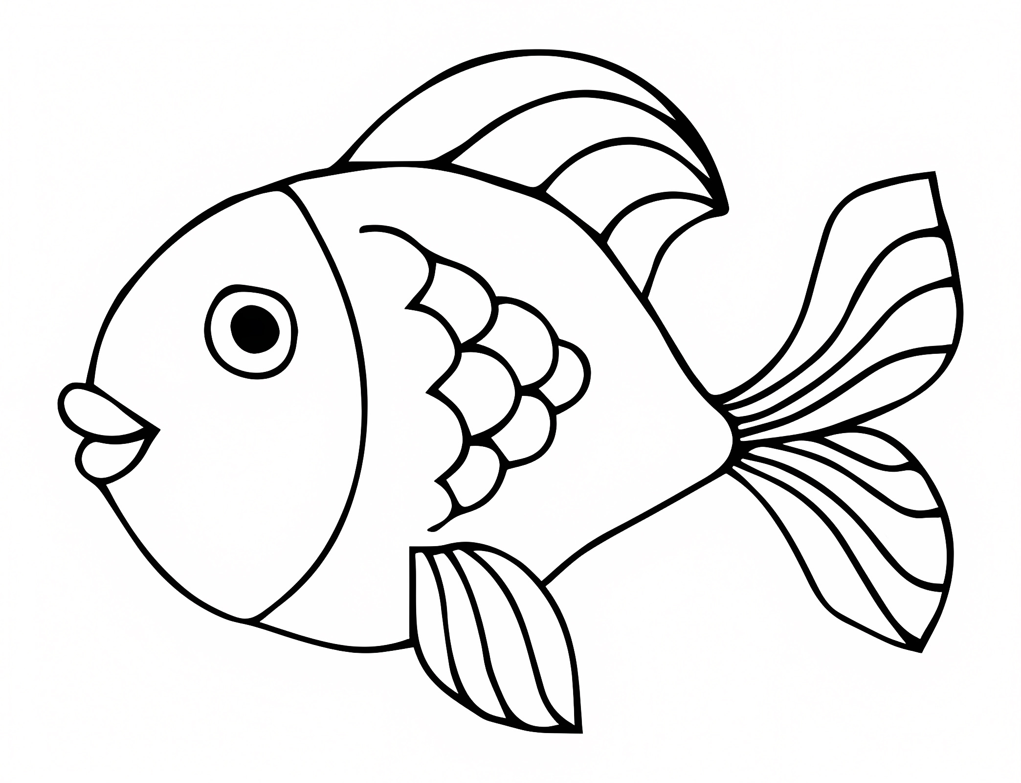 Poisson tropical aquarium — Coloriage à imprimer gratuit
