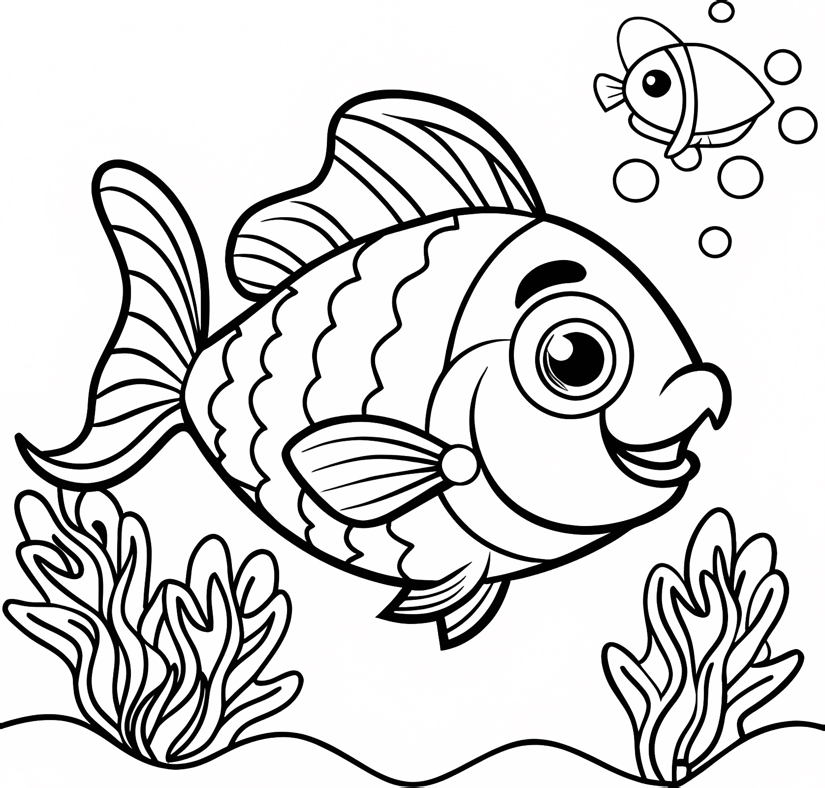 Parrot fish — Free printable coloring page