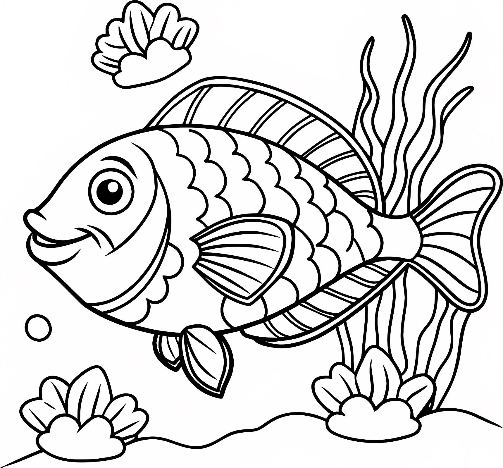 Poisson perroquet livre — Coloriage à imprimer gratuit