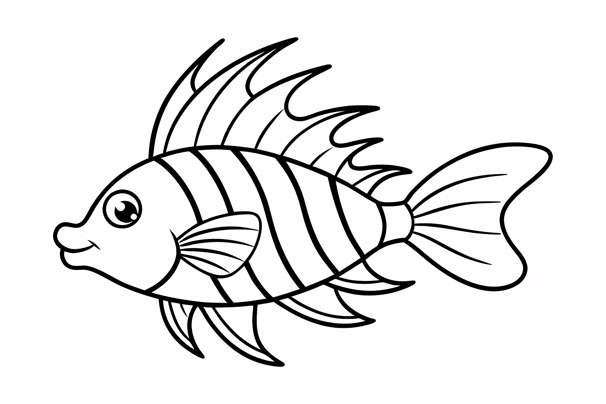 Poisson coloriage enfants — Coloriage à imprimer gratuit