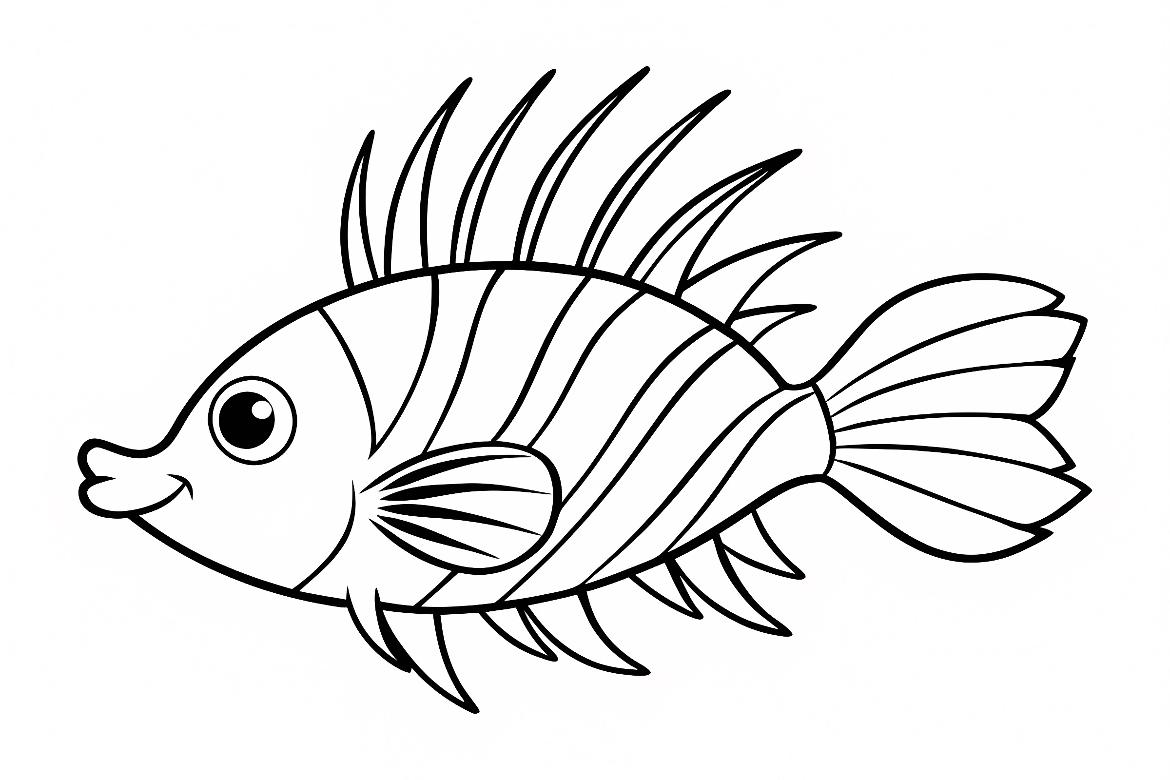 Poisson coloriage page — Coloriage à imprimer gratuit