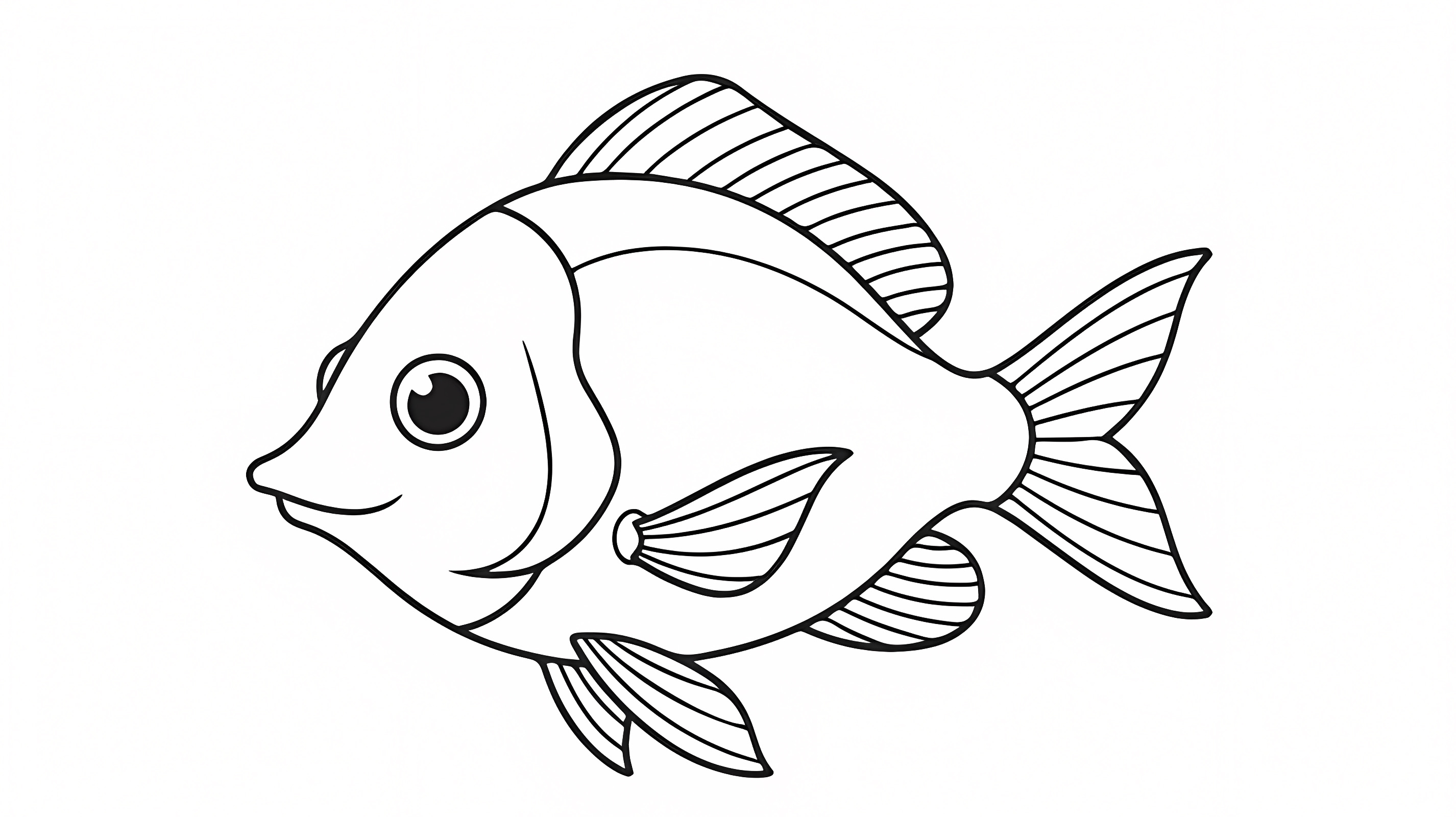 Poisson souriant — Coloriage à imprimer gratuit