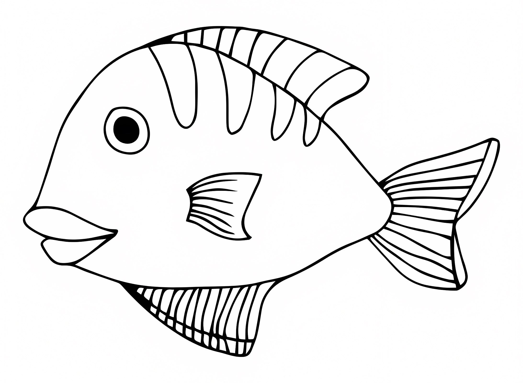 Poisson tropical colorier — Coloriage à imprimer gratuit