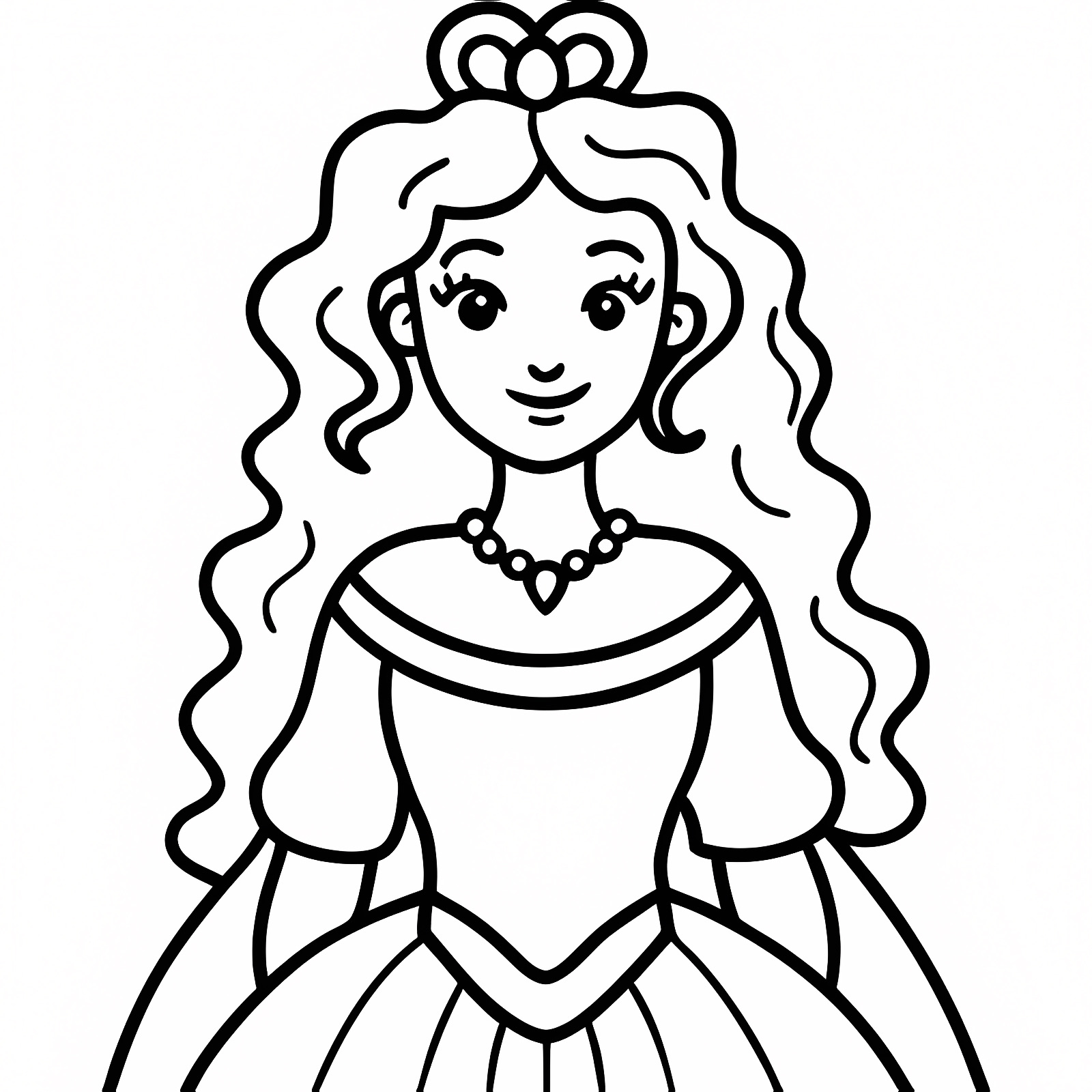 Princesse qui danse — Coloriage à imprimer gratuit