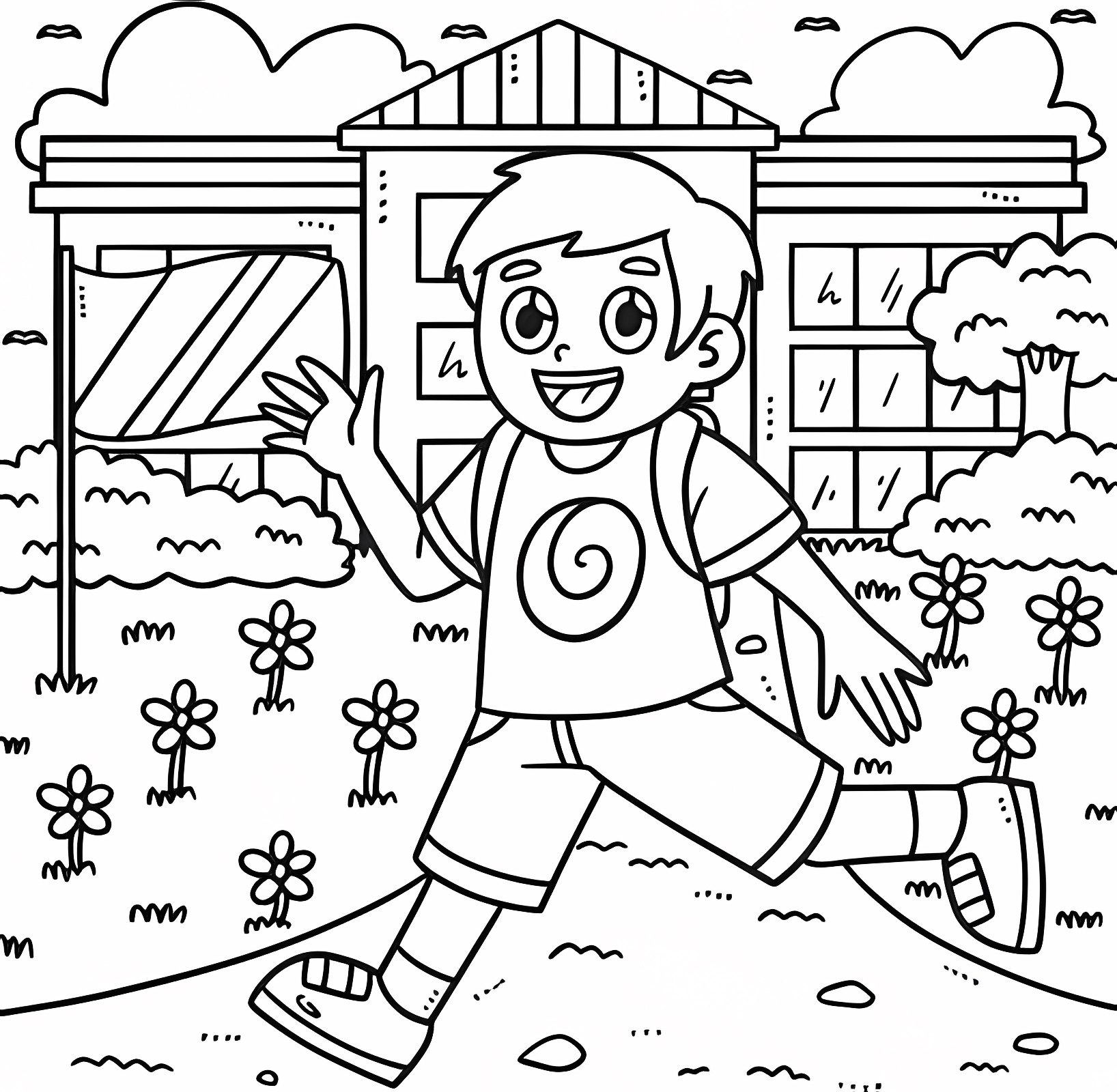 School bus — Free printable coloring page