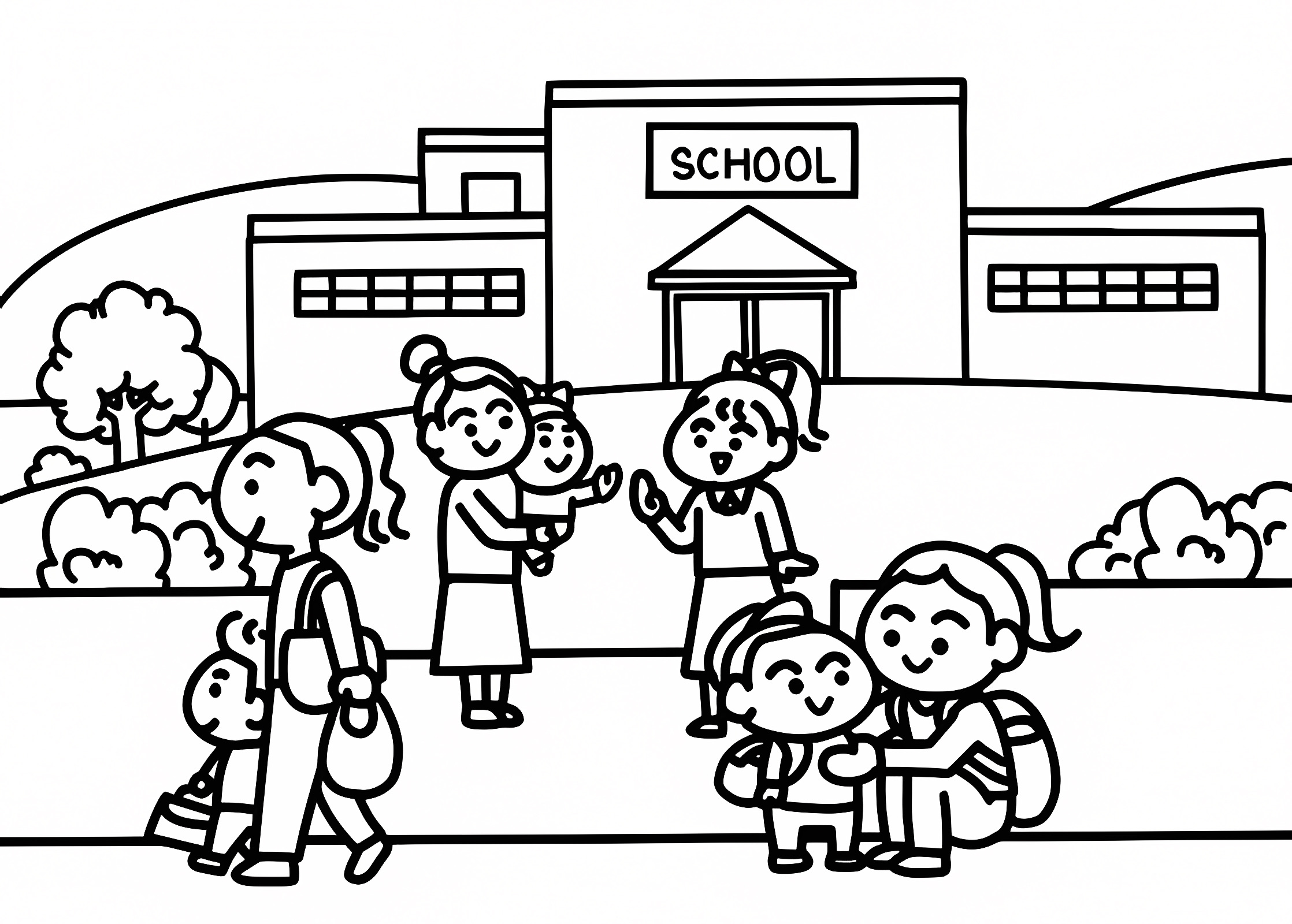 Salle de classe — Coloriage à imprimer gratuit