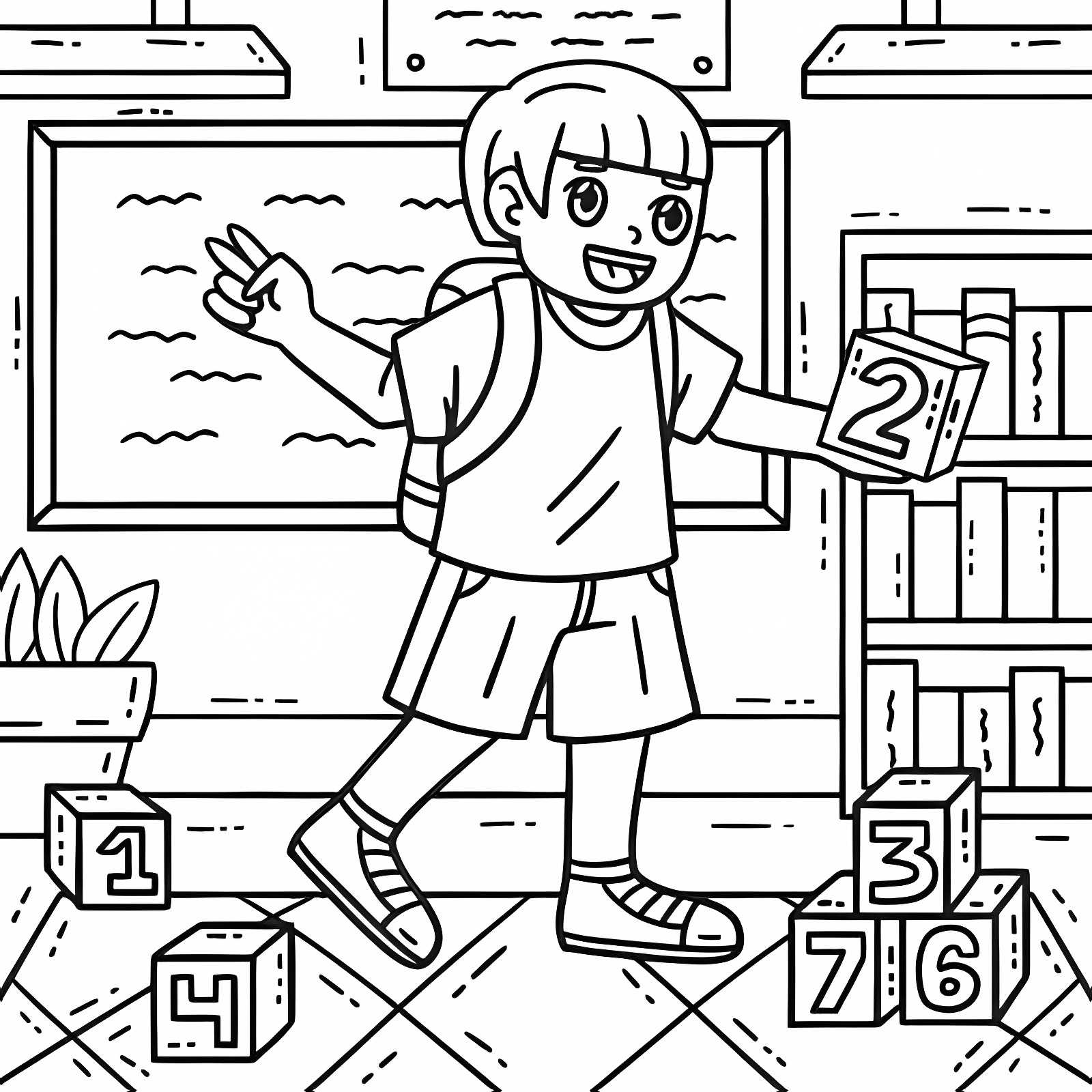 Règle et compas — Coloriage à imprimer gratuit