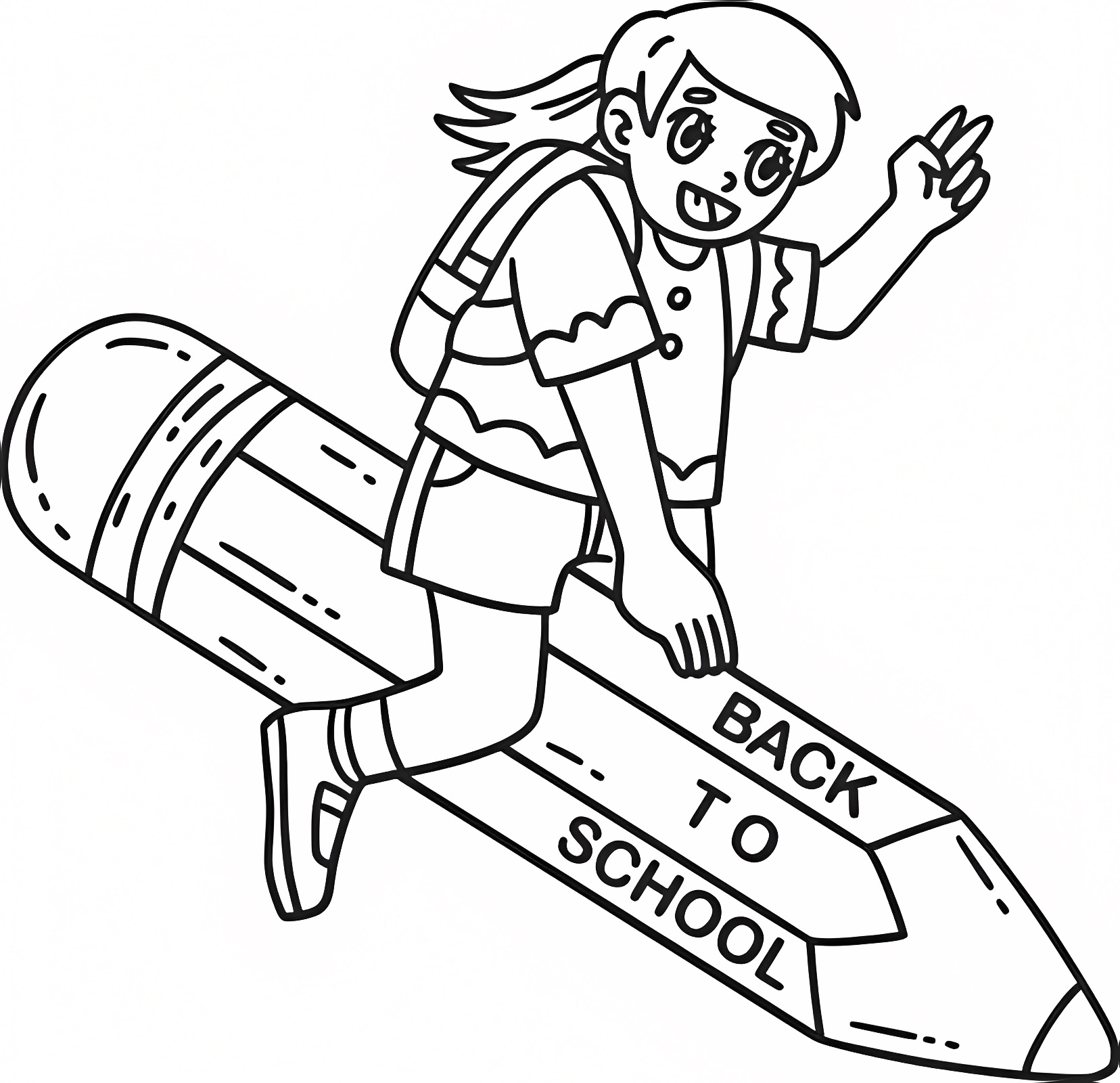 Fournitures scolaires — Coloriage à imprimer gratuit