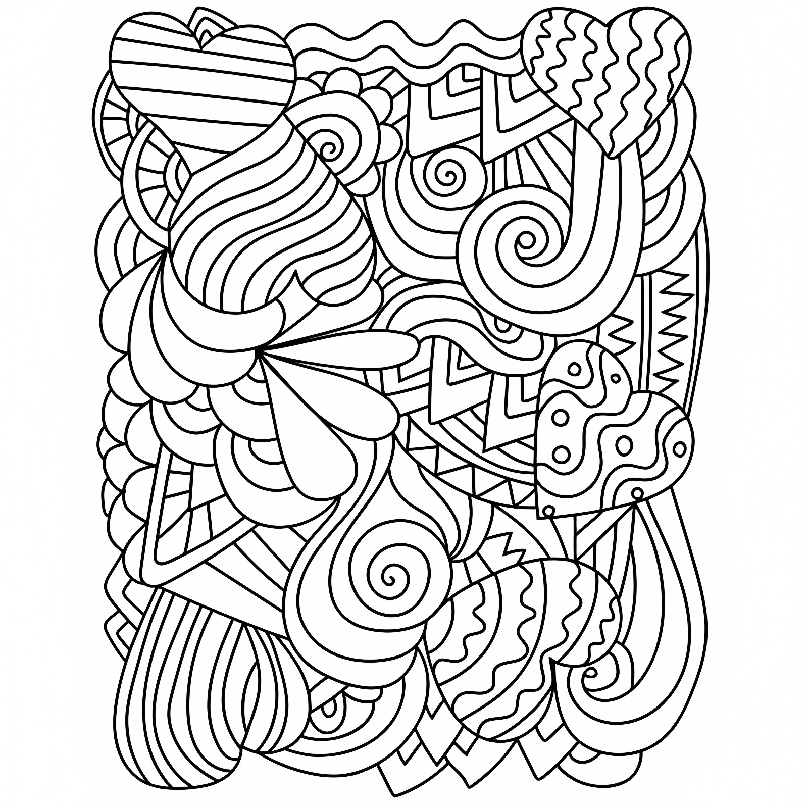 Cœur d'amour — Coloriage à imprimer gratuit