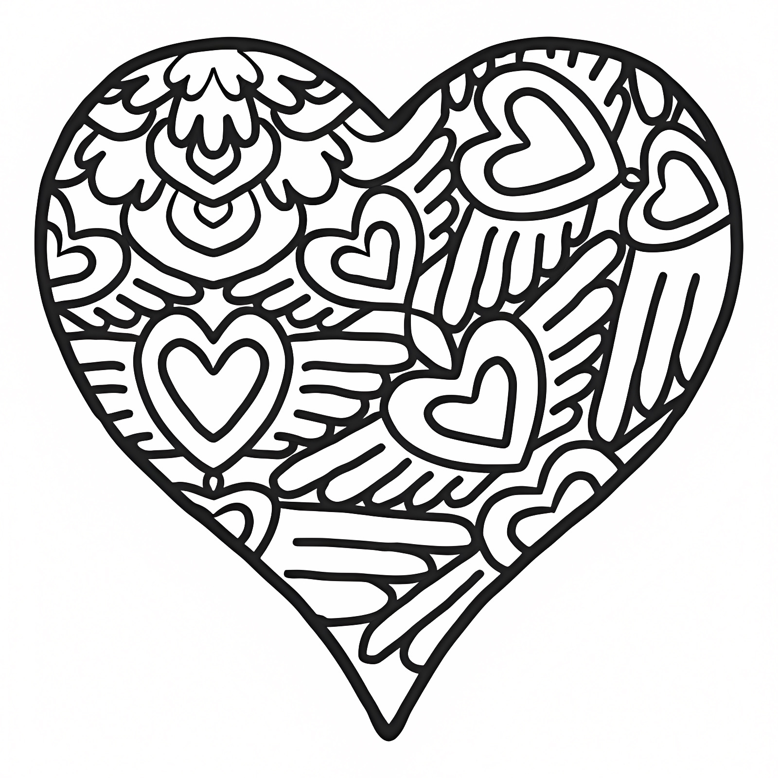 Love dove — Free printable coloring page