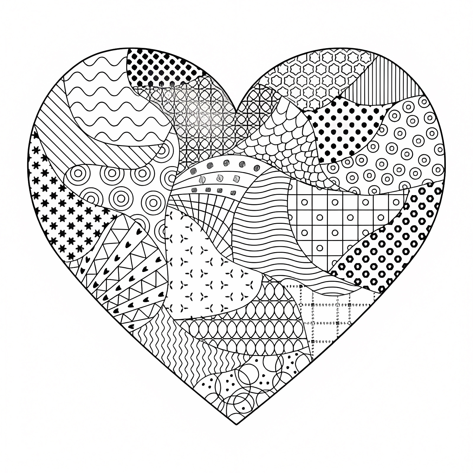 Chocolats d'amour — Coloriage à imprimer gratuit