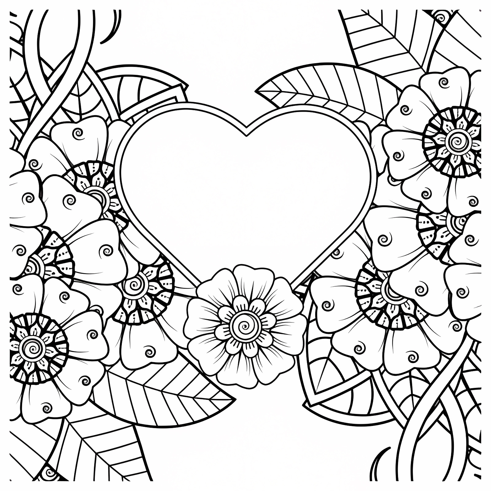 Lettre d'amour — Coloriage à imprimer gratuit
