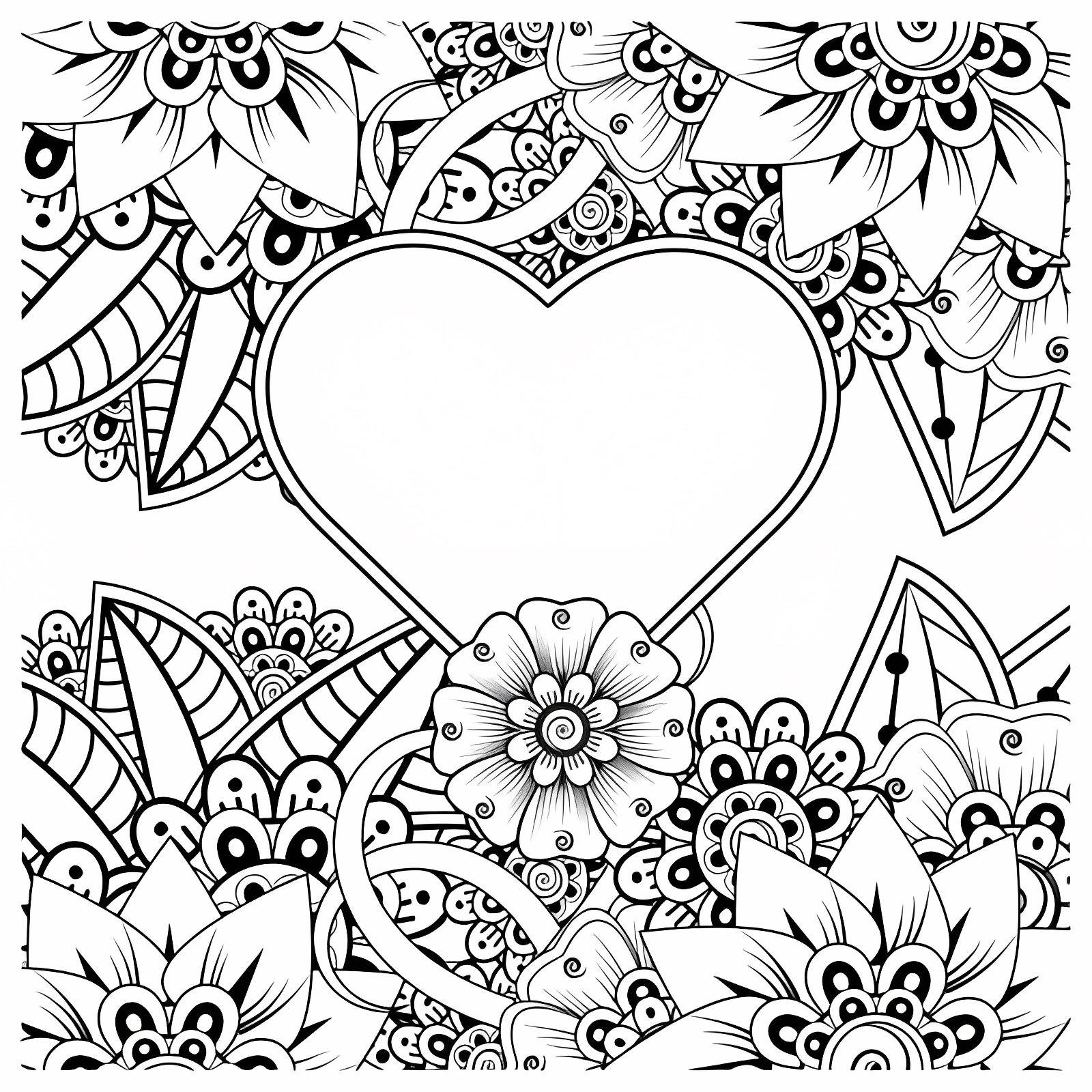 Chocolats d'amour — Coloriage à imprimer gratuit