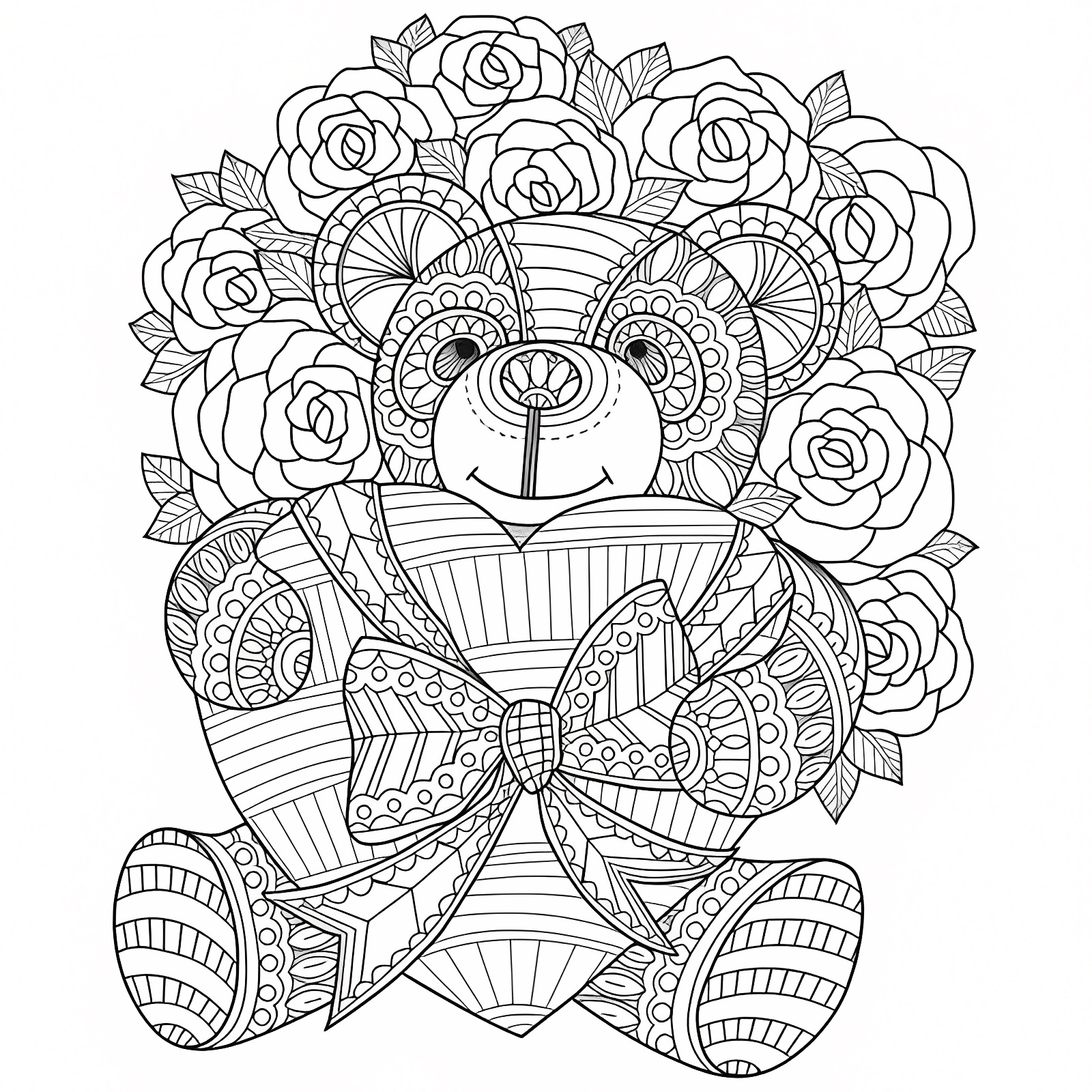 Love dove — Free printable coloring page