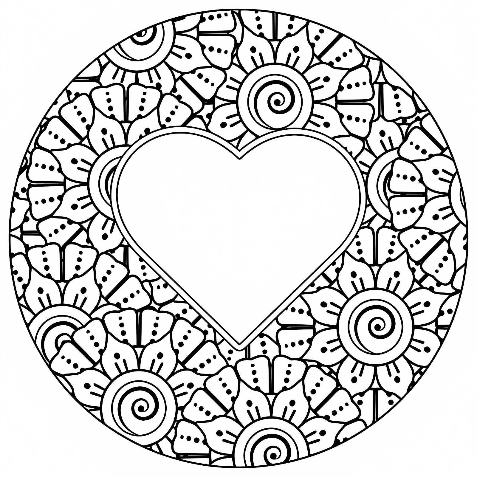 Chocolats d'amour — Coloriage à imprimer gratuit