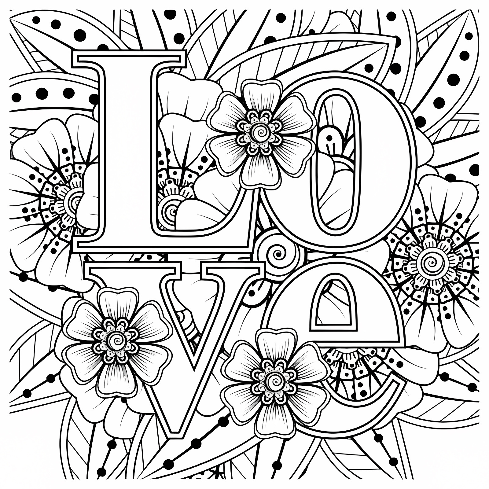 Valentine's card — Free printable coloring page