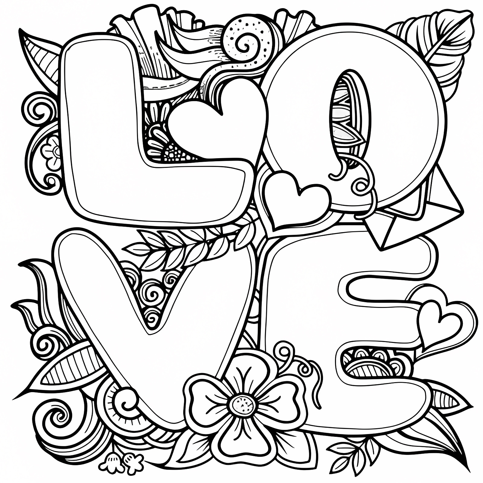 Love dove — Free printable coloring page