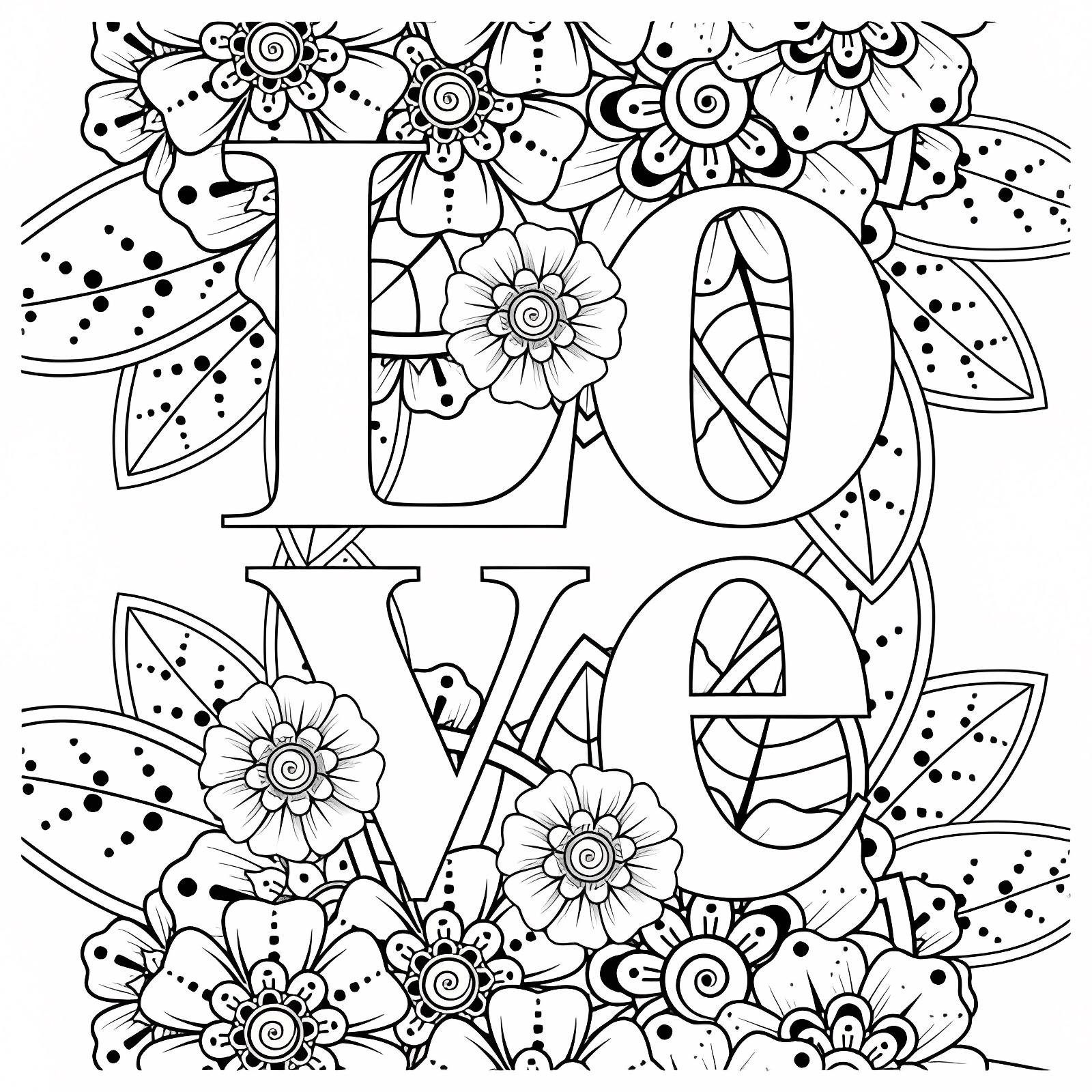 Chocolats d'amour — Coloriage à imprimer gratuit