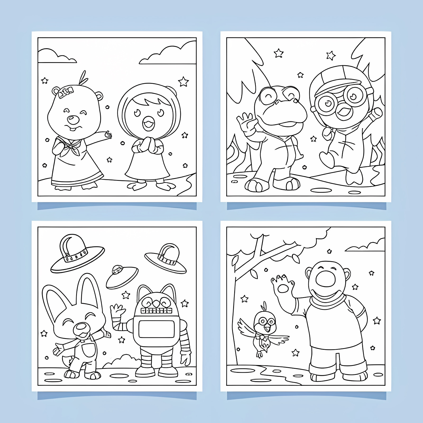 Enfant et son animal de compagnie — Coloriage à imprimer gratuit