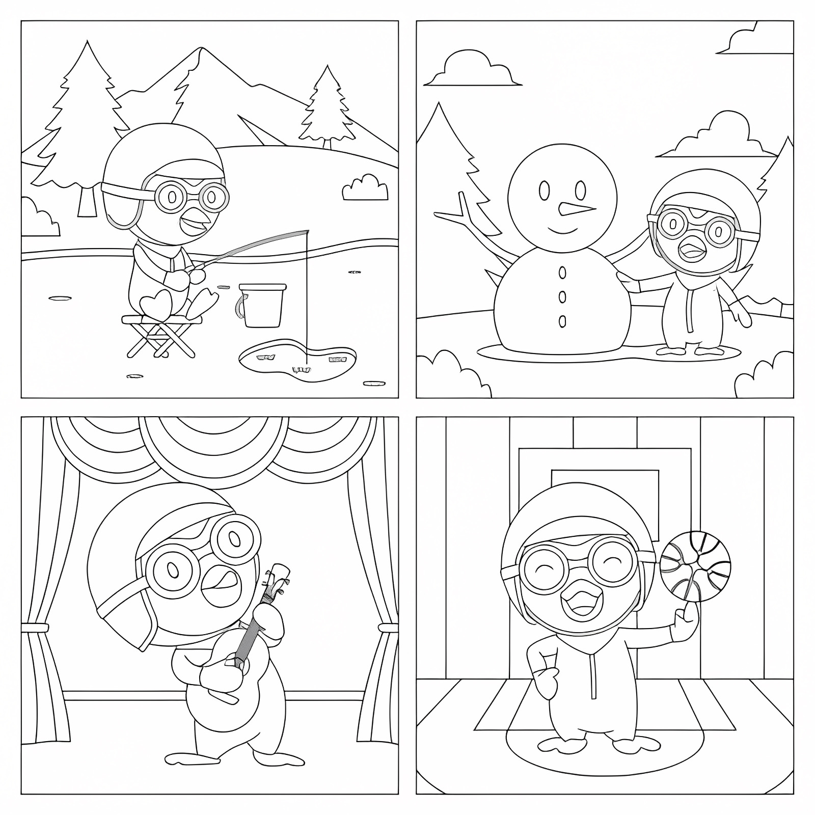 Personnage adorable pour enfants — Coloriage à imprimer gratuit