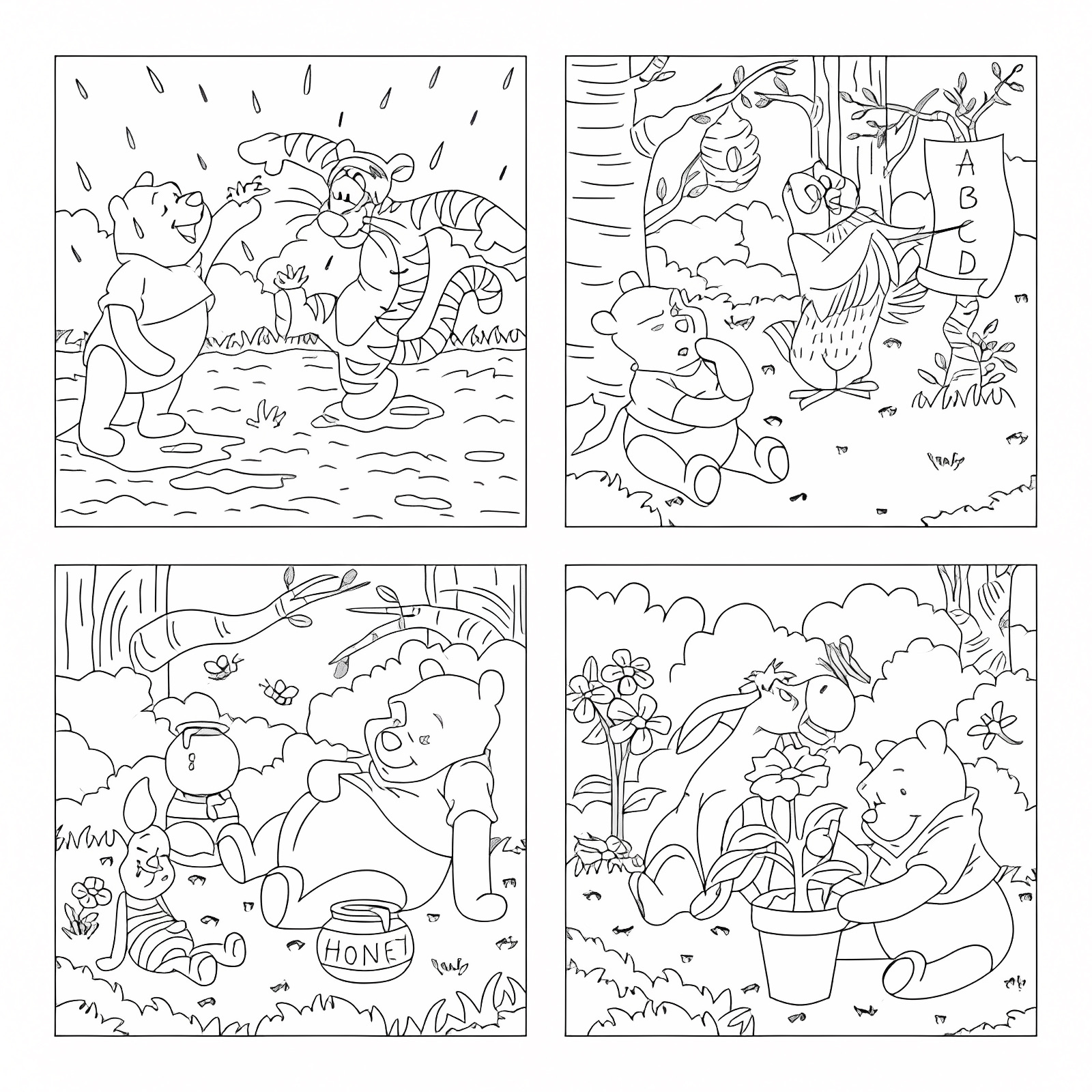 Petit garçon et ses copains — Coloriage à imprimer gratuit