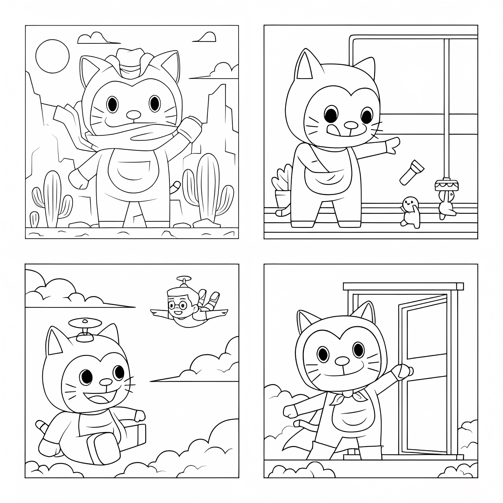 Famille d'animaux polaires — Coloriage à imprimer gratuit